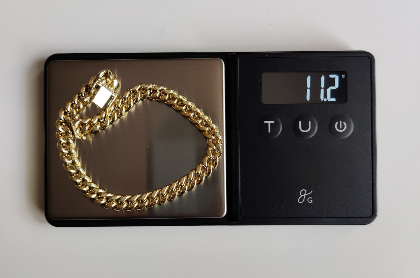 10k Yellow Gold 6.7mm Miami Cuban Chain Bracelet Box Clasp Lock Real 10K Yellow Gold, Men and Women,8 inches ,9 inches miami cuban bracelet