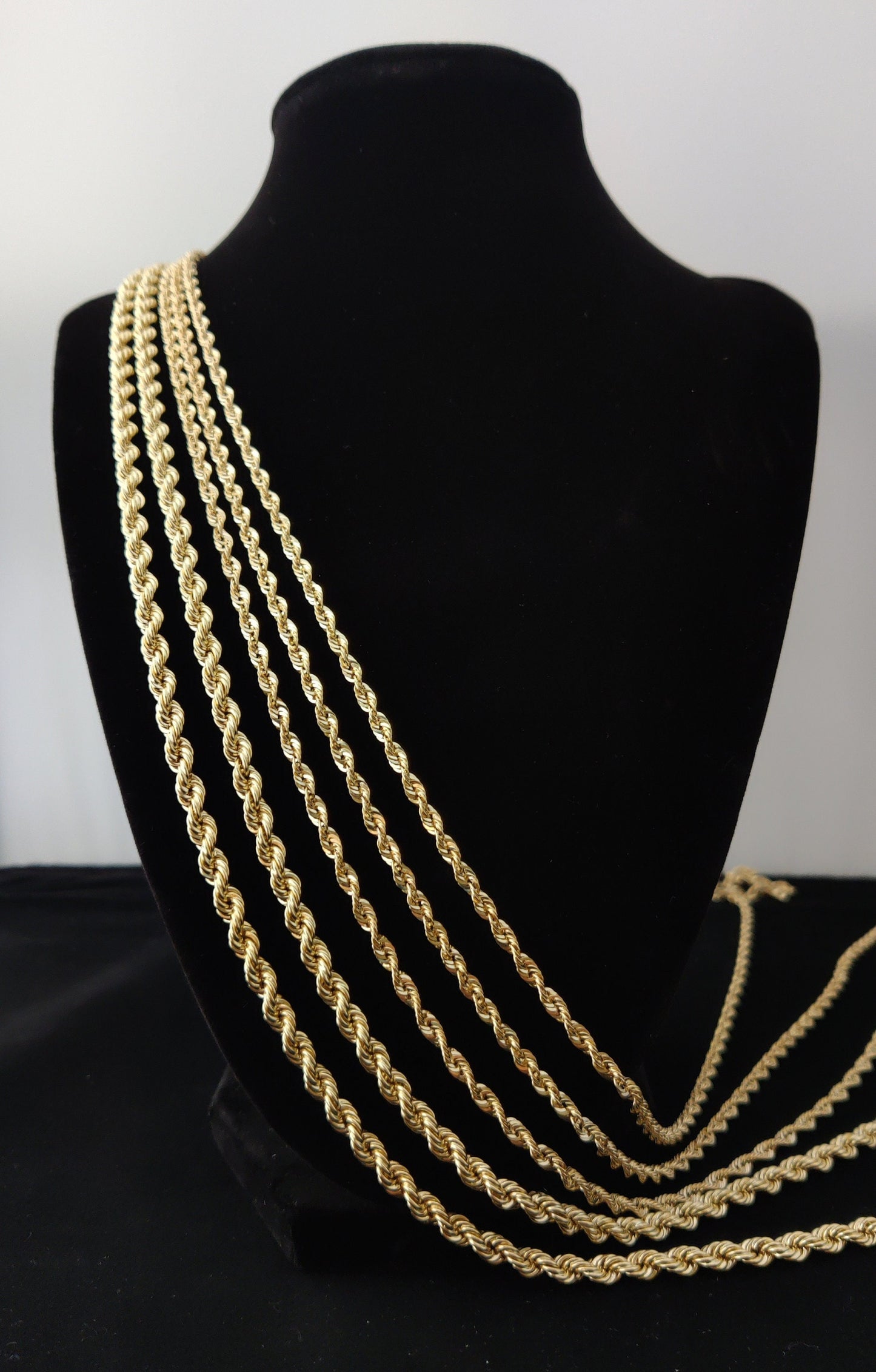 10K Gold Rope Chain Gold Rope Chain Necklace 2mm 2.2mm 2.6mm 3.2mm 4.8mm 6mm 18-26 inches, 10K Gold Rope Chain, 10K Gold Chain, Men Women