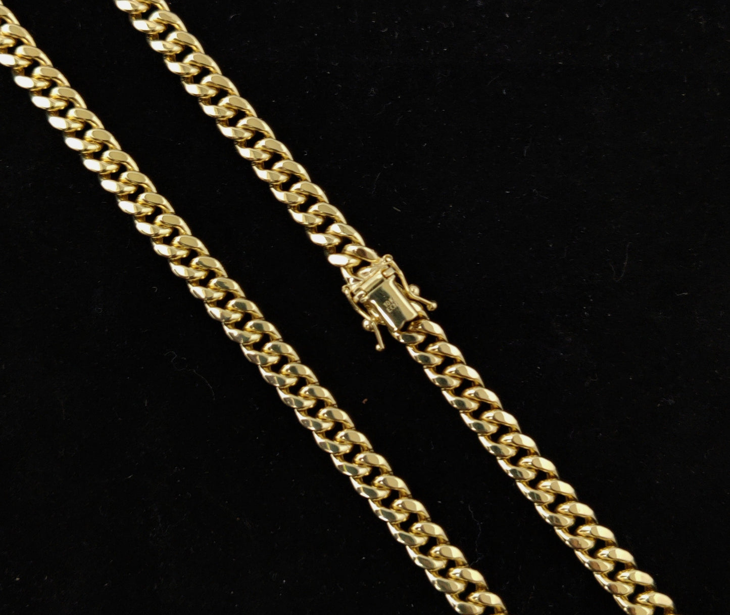 10k Real Gold Miami Cuban Link Chain Necklace 6.2mm 20 Inches Real 10K Yellow Gold,Man Gold Chain,Ladies Gold Chain, 10k Gold Chain
