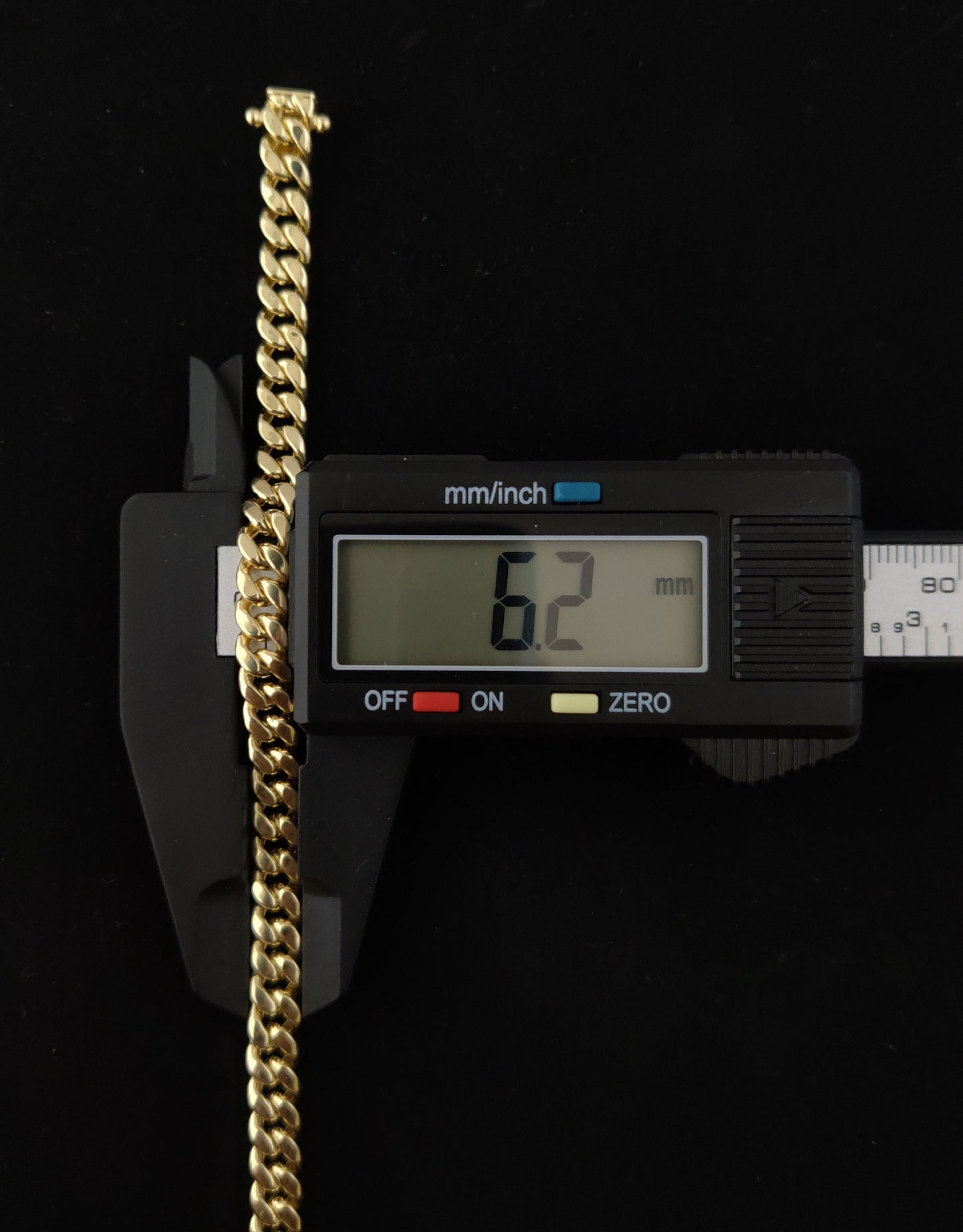 14k Yellow Gold 6.2mm Miami Cuban Chain Bracelet Box Clasp Lock Real 14K Yellow Gold, Men and Women,14k Gold Bracelet, 14k gold miami cuban