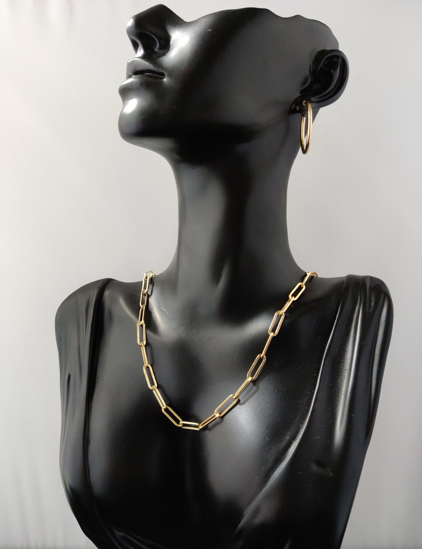 14k SOLID Gold Italian Style Paperclip Chain, 1.5mm - 4.5mm Women Necklace, 14k Italian Style Paperclip, 14k Yellow Gold Paperclips