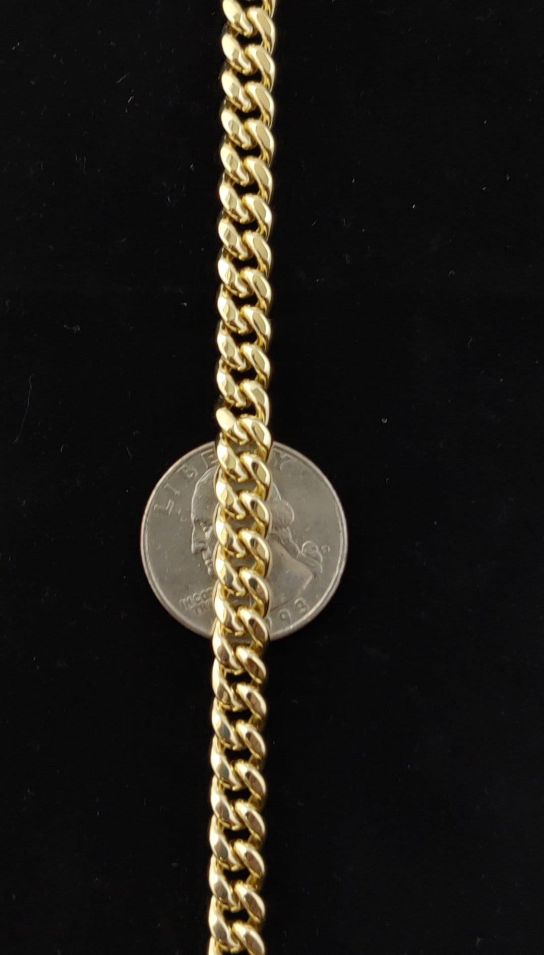 10k Real Gold Miami Cuban Link Chain Necklace 6.7mm 20 Inches Real 10K Yellow Gold,Man Gold Chain,Ladies Gold Chain, 10k Gold Chain