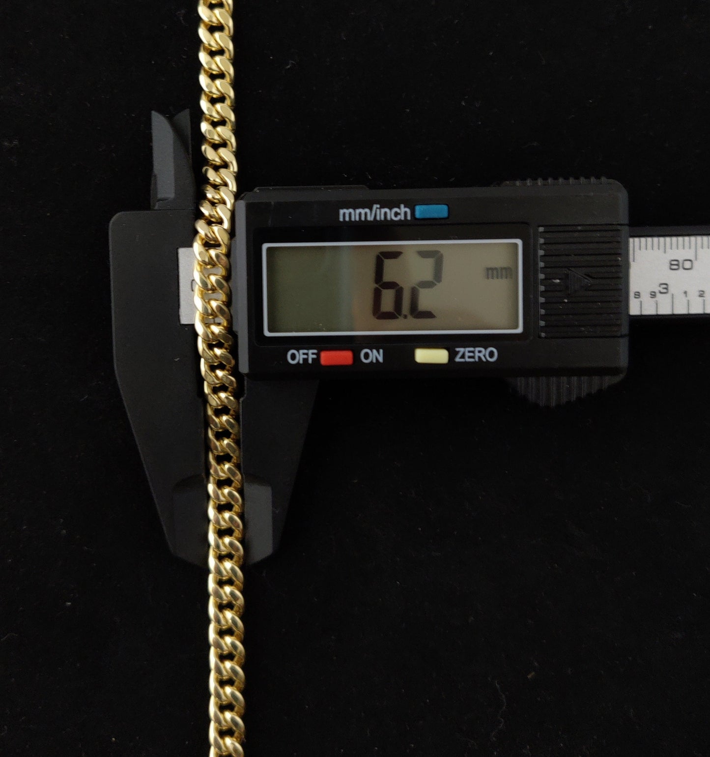10k Real Gold Miami Cuban Link Chain Necklace 6.2mm 20 Inches Real 10K Yellow Gold,Man Gold Chain,Ladies Gold Chain, 10k Gold Chain