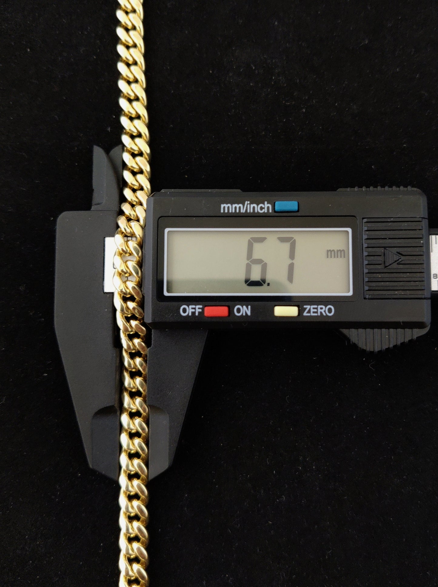 10k Real Gold Miami Cuban Link Chain Necklace 6.7mm 20 Inches Real 10K Yellow Gold,Man Gold Chain,Ladies Gold Chain, 10k Gold Chain