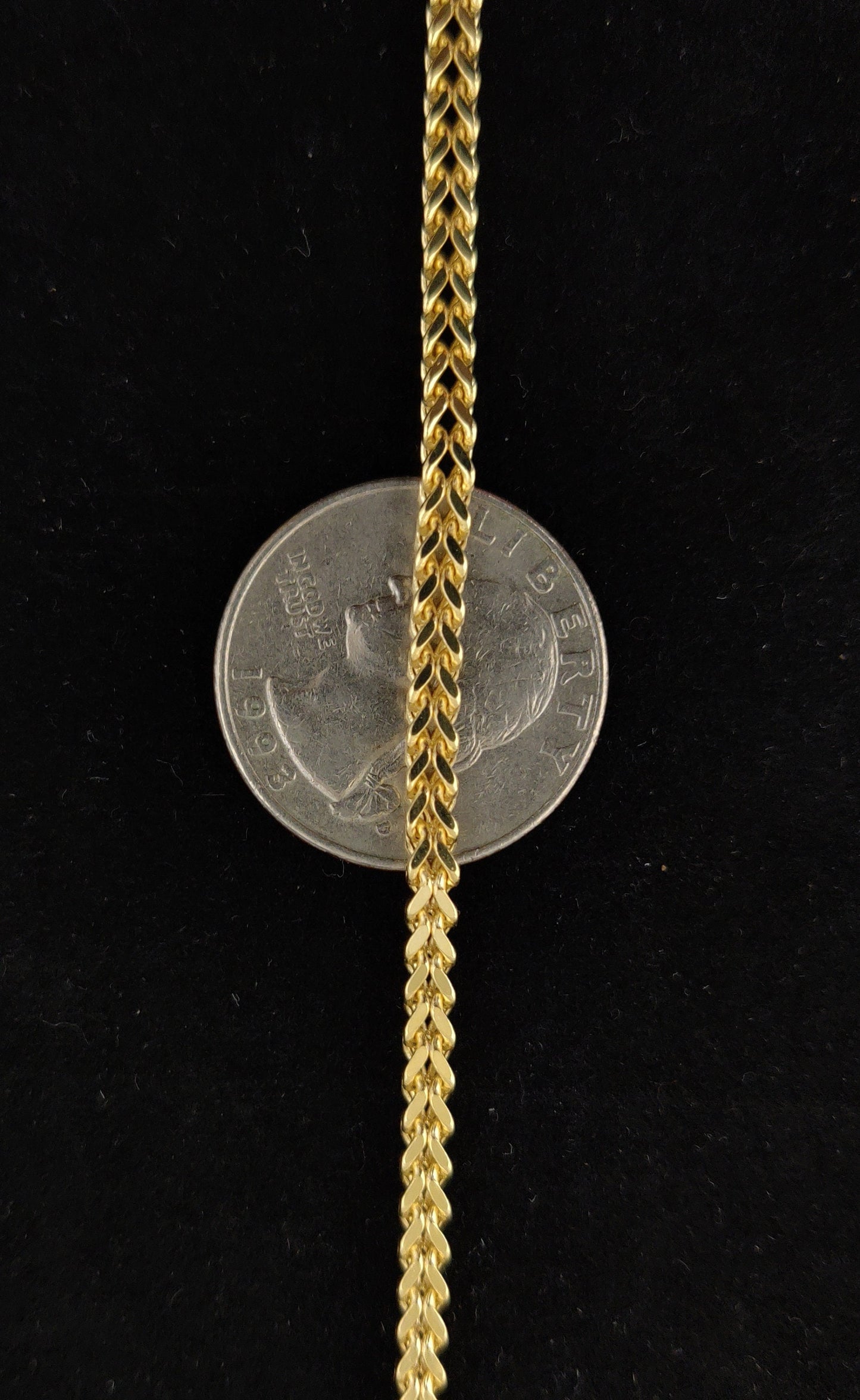 10K Real Semi Solid Gold Franco Chain Necklace, 16"-26" inch, 3mm Real 10K Yellow Gold Franco Chain,10k Gold Chain,Franco Chain