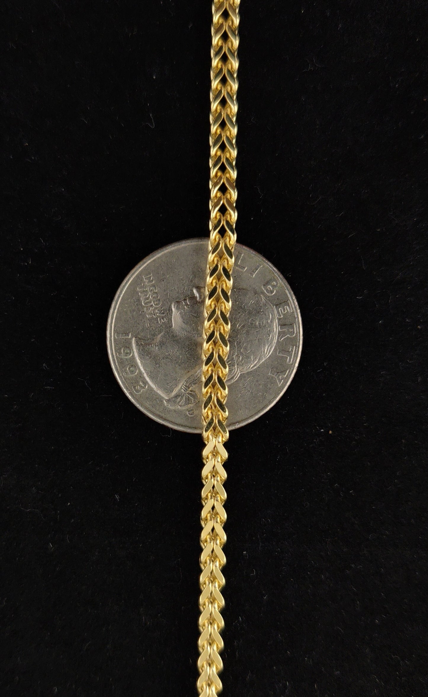 10K Real Semi Solid Gold Franco Chain Necklace, 16"-26" inch, 3mm Real 10K Yellow Gold Franco Chain,10k Gold Chain,Franco Chain