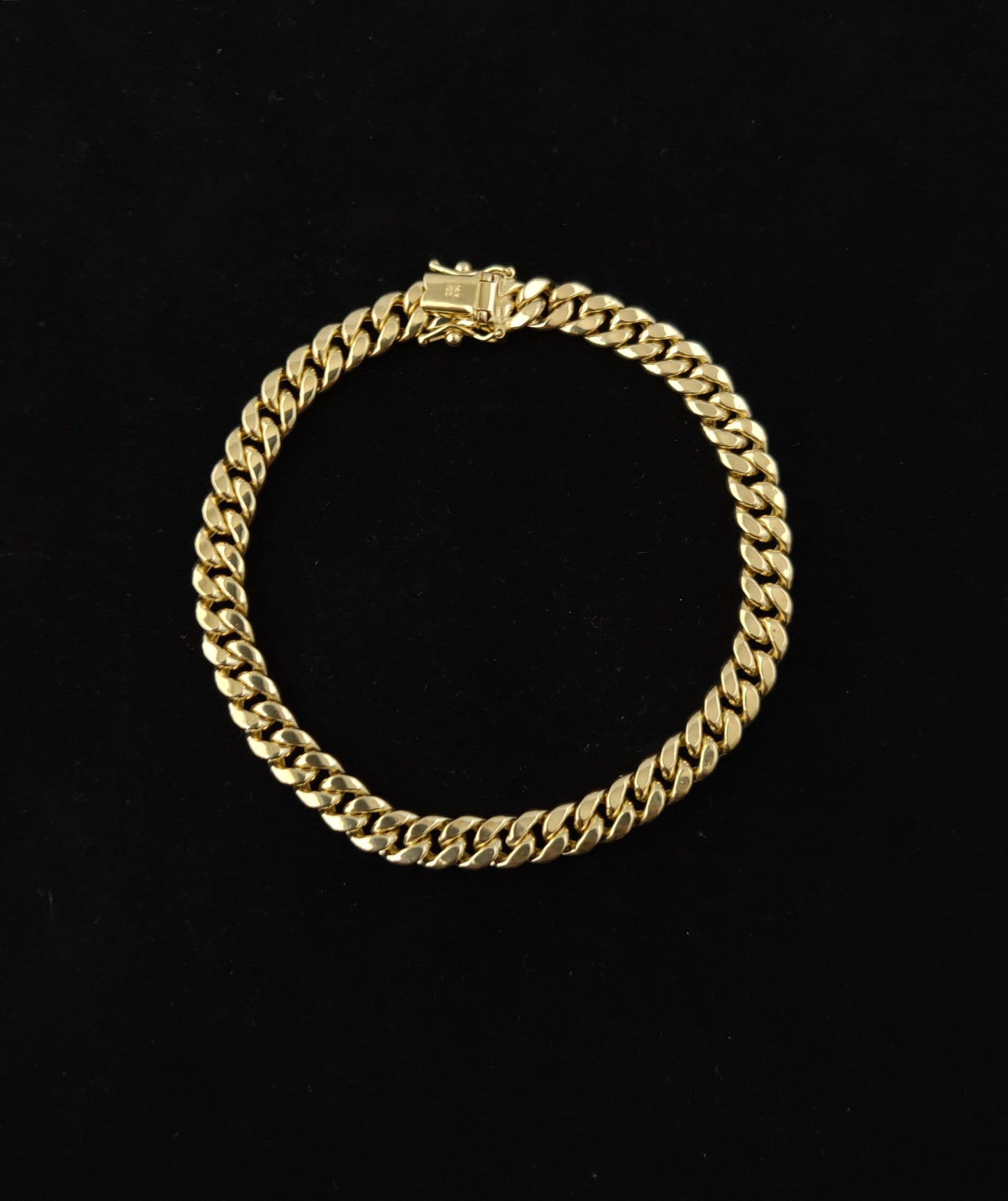 14k Gold Miami Cuban Bracelet, Real 14K Yellow Gold Miami Cuban Chain Bracelet, Men and Women Bracelet, 14k Gold Bracelet, 14k Gold Miami