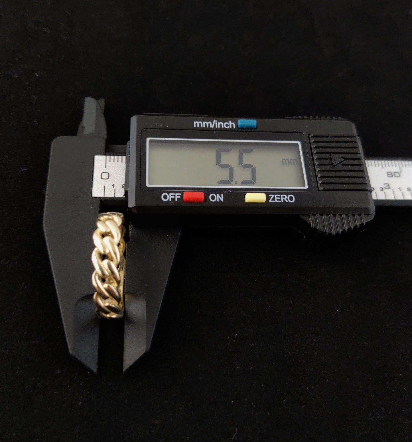 10k Real Yellow Gold 5.5mm,7.5mm,9.5mm Miami Cuban Chain Ring ,10.5 Us, Real 10K Yellow Gold, Men and Women