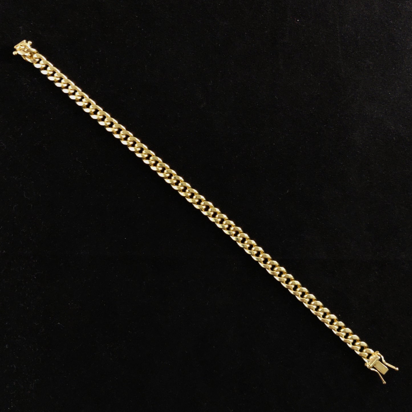 10k Yellow Gold 6.2mm Miami Cuban Bracelet Box Clasp Lock, Real 10K Yellow Gold,Miami Cuban Chain, 10k Real Gold Miami Cuban Bracelet