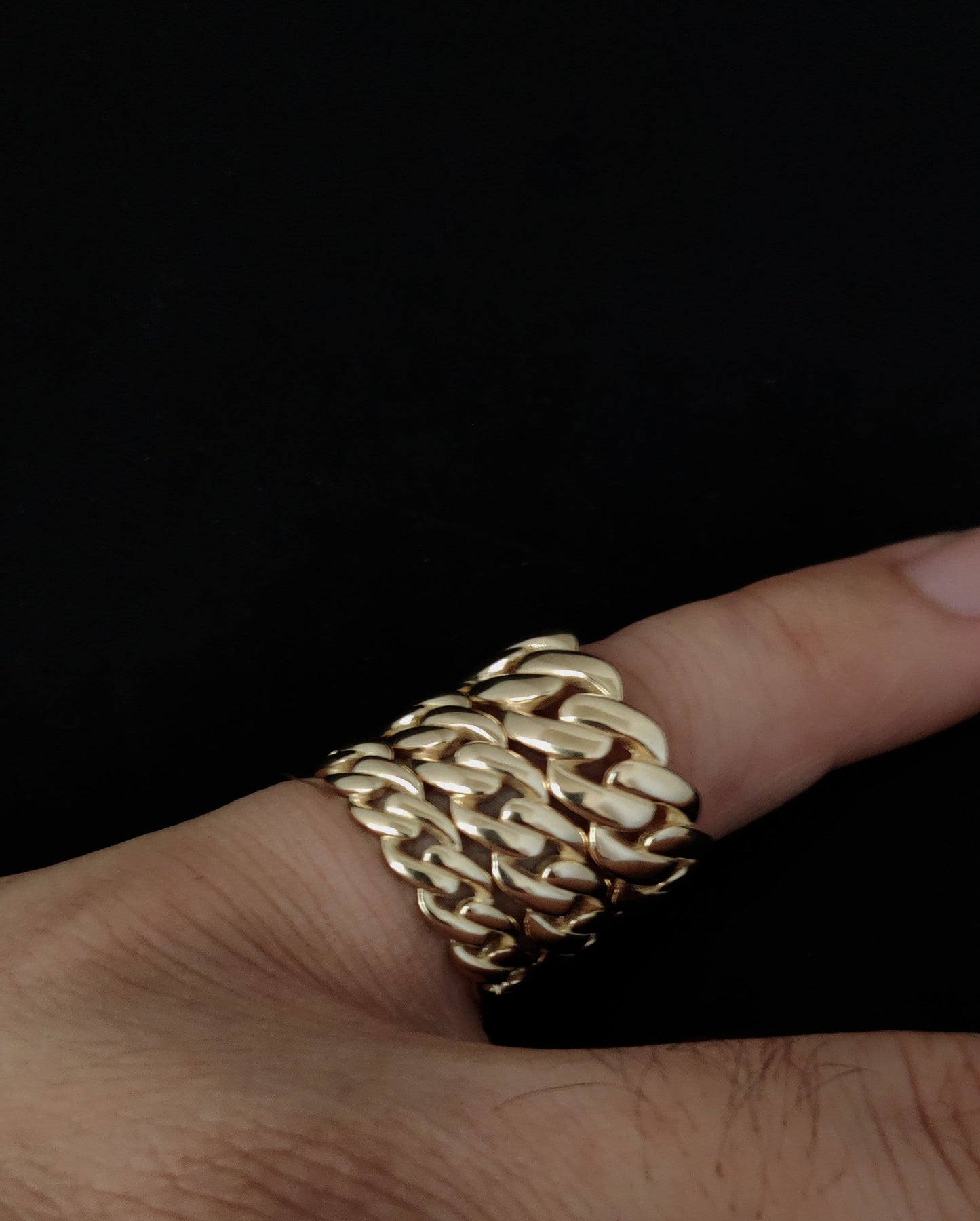 14k Real Yellow Gold 5.5mm,7.5mm,9.5mm Miami Cuban Chain Ring ,10.5 Us, Real 14K Yellow Gold, Men and Women