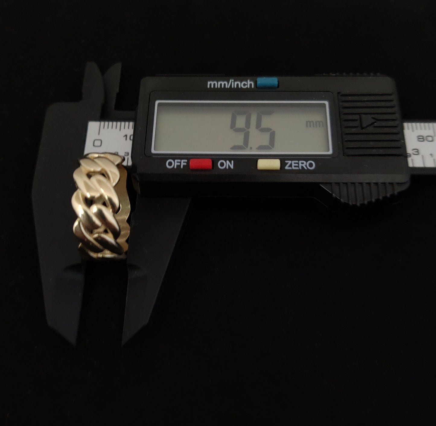 10k Real Yellow Gold 5.5mm,7.5mm,9.5mm Miami Cuban Chain Ring ,10.5 Us, Real 10K Yellow Gold, Men and Women
