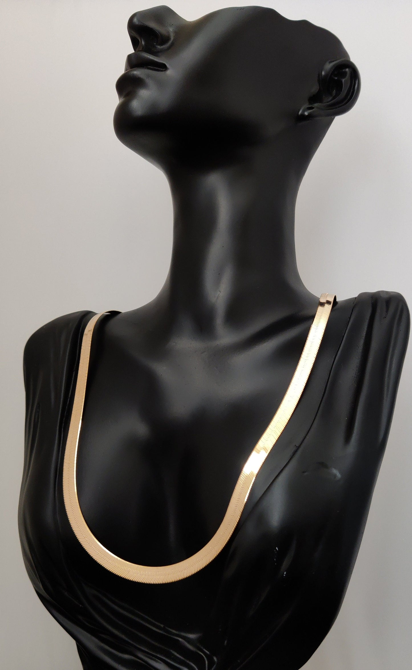10k Solid Gold Herringbone Chain Necklace, Ladies Flat Chain Necklace, Herringbone Real Gold Chain, Herringbone Necklace,10k gold chain