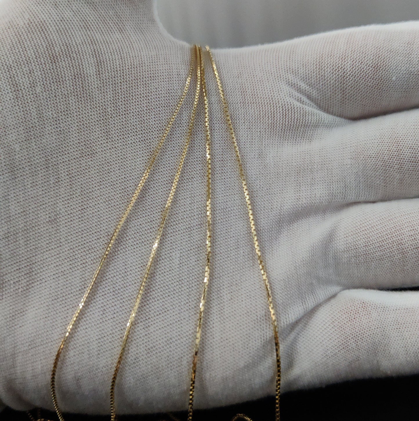 14K Solid Gold Box Chain Necklace,14K Real Gold Necklace, Women, Real Solid Gold 14k Necklace,Delicate Dainty Layered Necklace