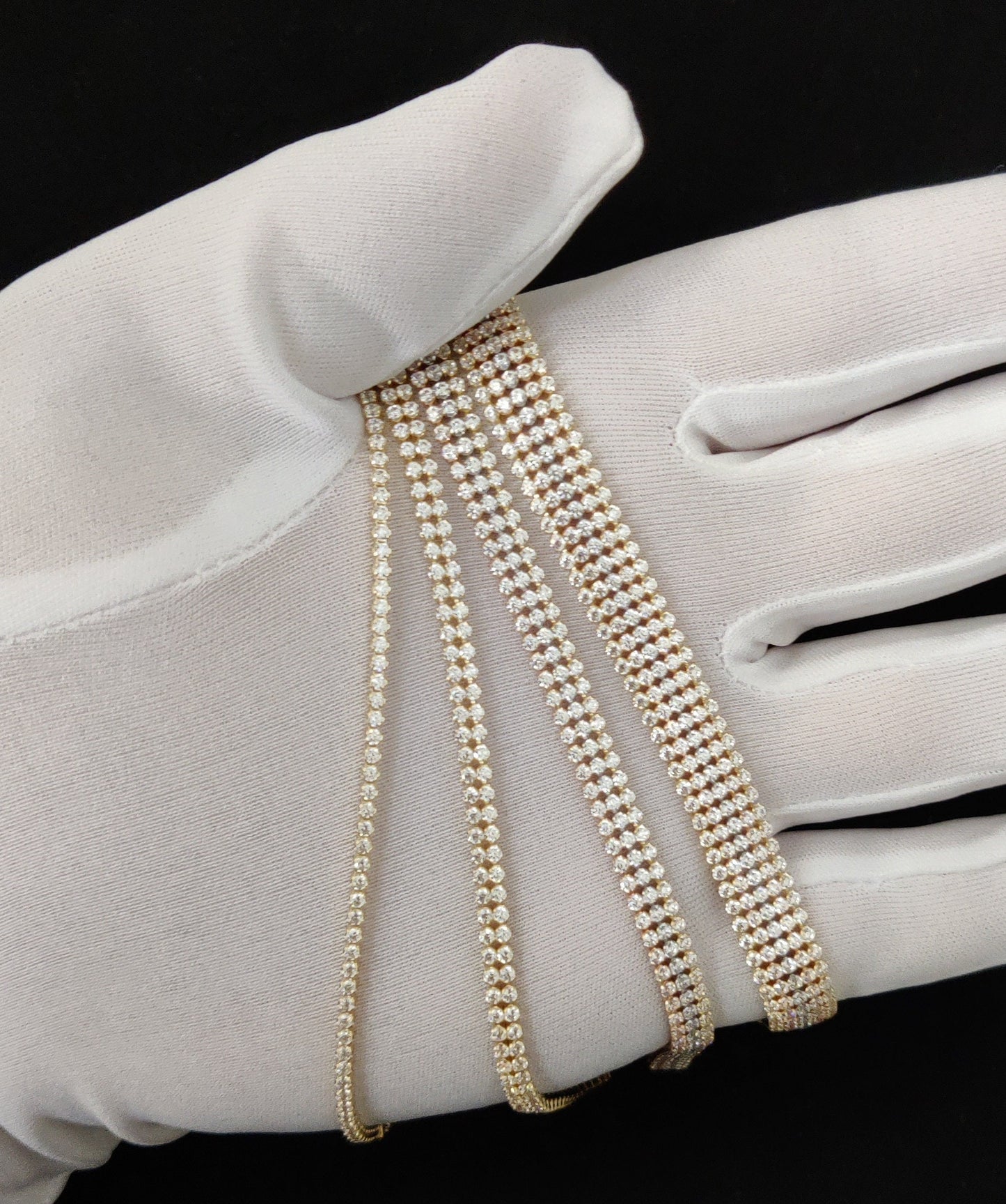 14k Solid Real Gold Tennis Bracelet, Cubic Zirconia Tennis Bracelet, Dainty Bracelet, Yellow ,White Rose gold Tennis Bracelet