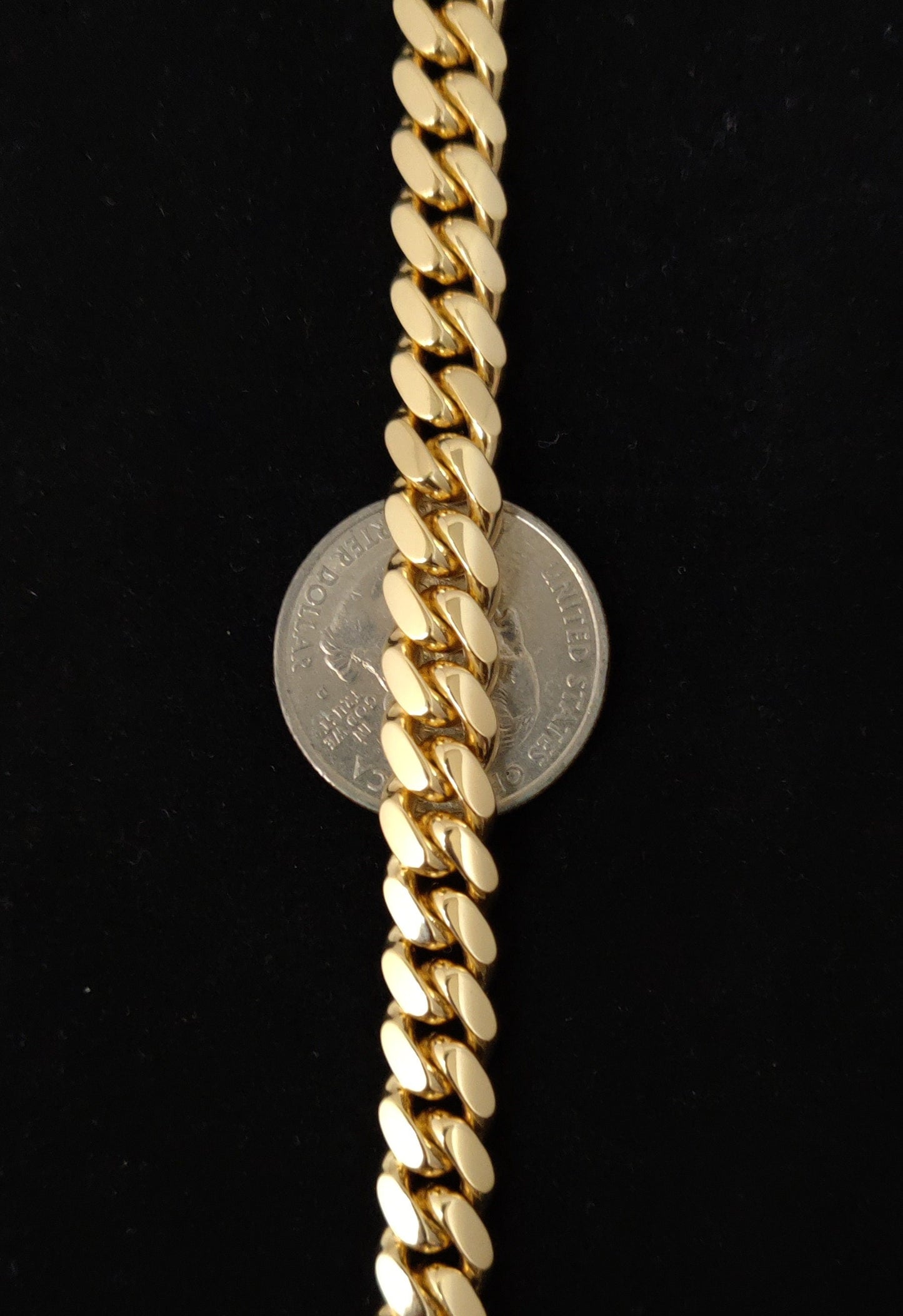 10k SOLID Yellow Gold 7mm Miami Cuban Chain Bracelet Box Clasp Lock Real 10K Yellow Gold,SOLID 10k Gold Bracelet, 10k gold miami cuban