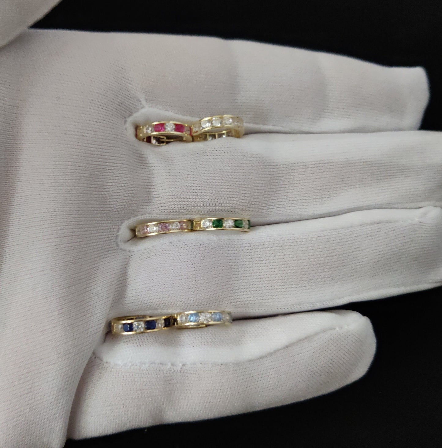 14K Solid Real Gold Huggies Earrings, 14k Solid gold Cubic Zirconia Hoop Earrings, Real Gold Delicate Hoop Earrings,Gift Idea