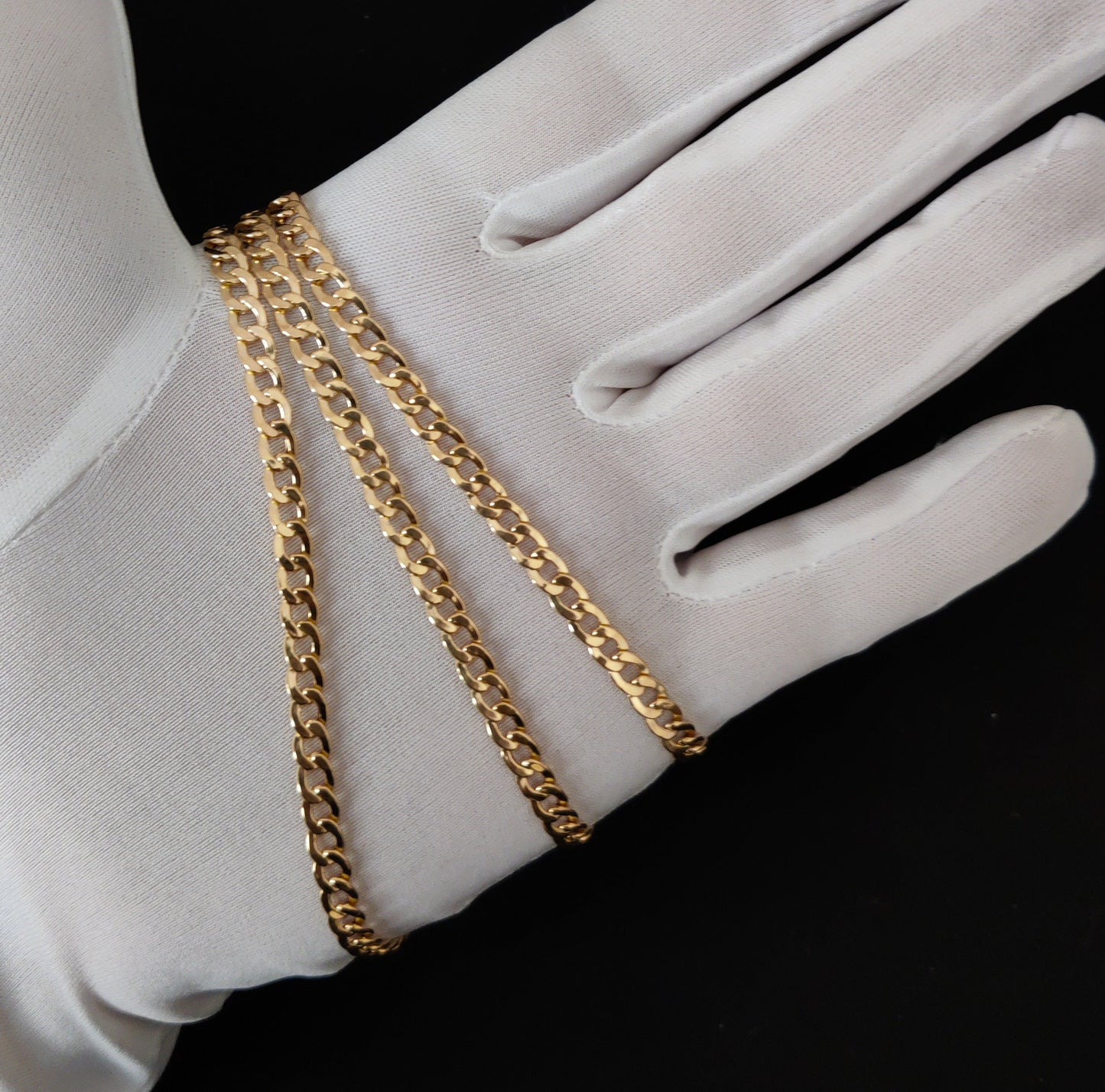 5 MM 10K Real Yellow Gold Cuban Link Chain, Gold Chain Necklace Man and Woman