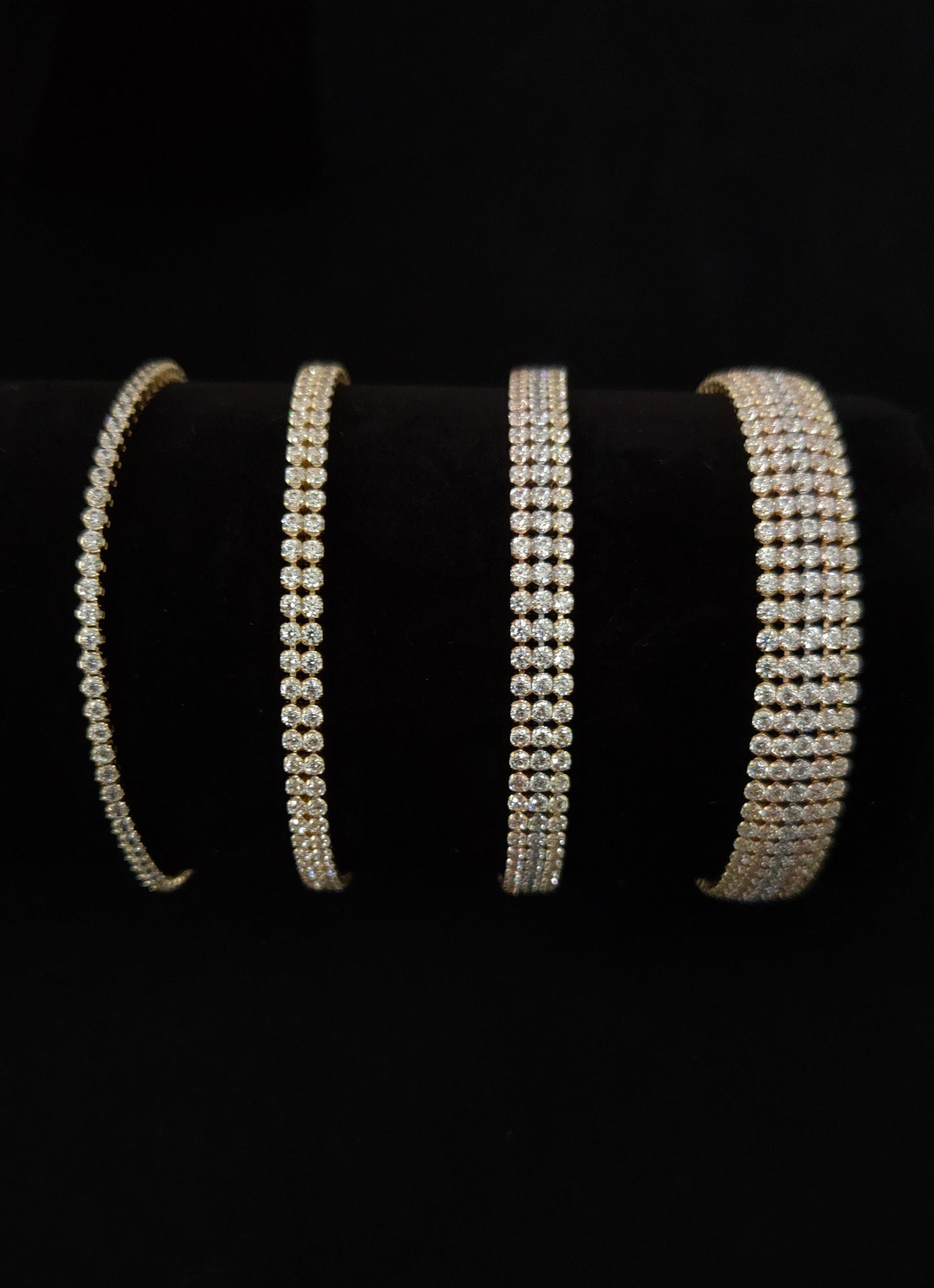 14k Solid Real Gold Tennis Bracelet, Cubic Zirconia Tennis Bracelet, Dainty Bracelet, Yellow ,White Rose gold Tennis Bracelet
