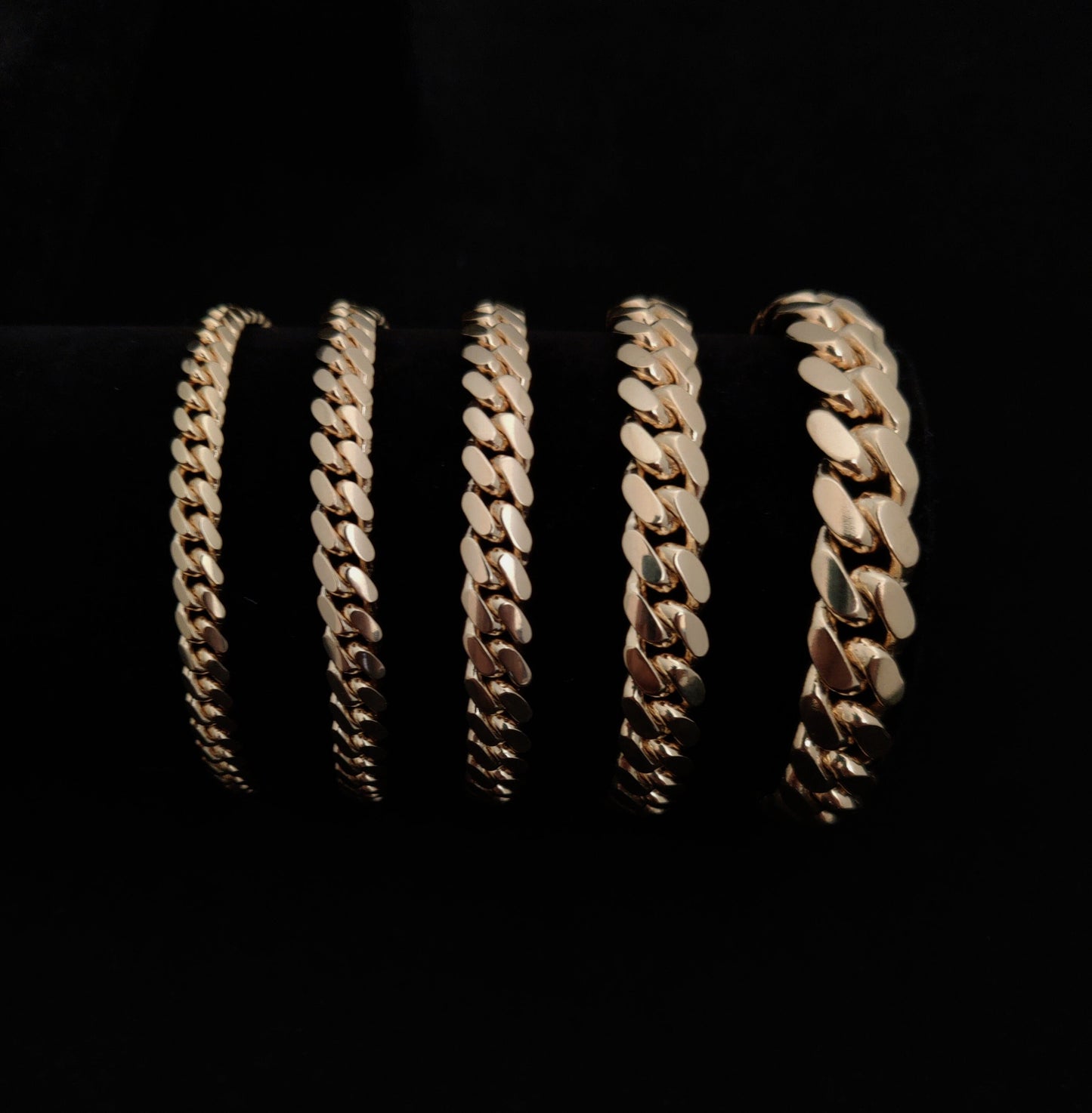 14K SOLID Gold 3mm-10mm Miami Cuban Chain Bracelet, Box Clasp Lock, Heavy Real 14K Yellow Gold,14k Bracelet, 14k gold Miami cuban Bracelet