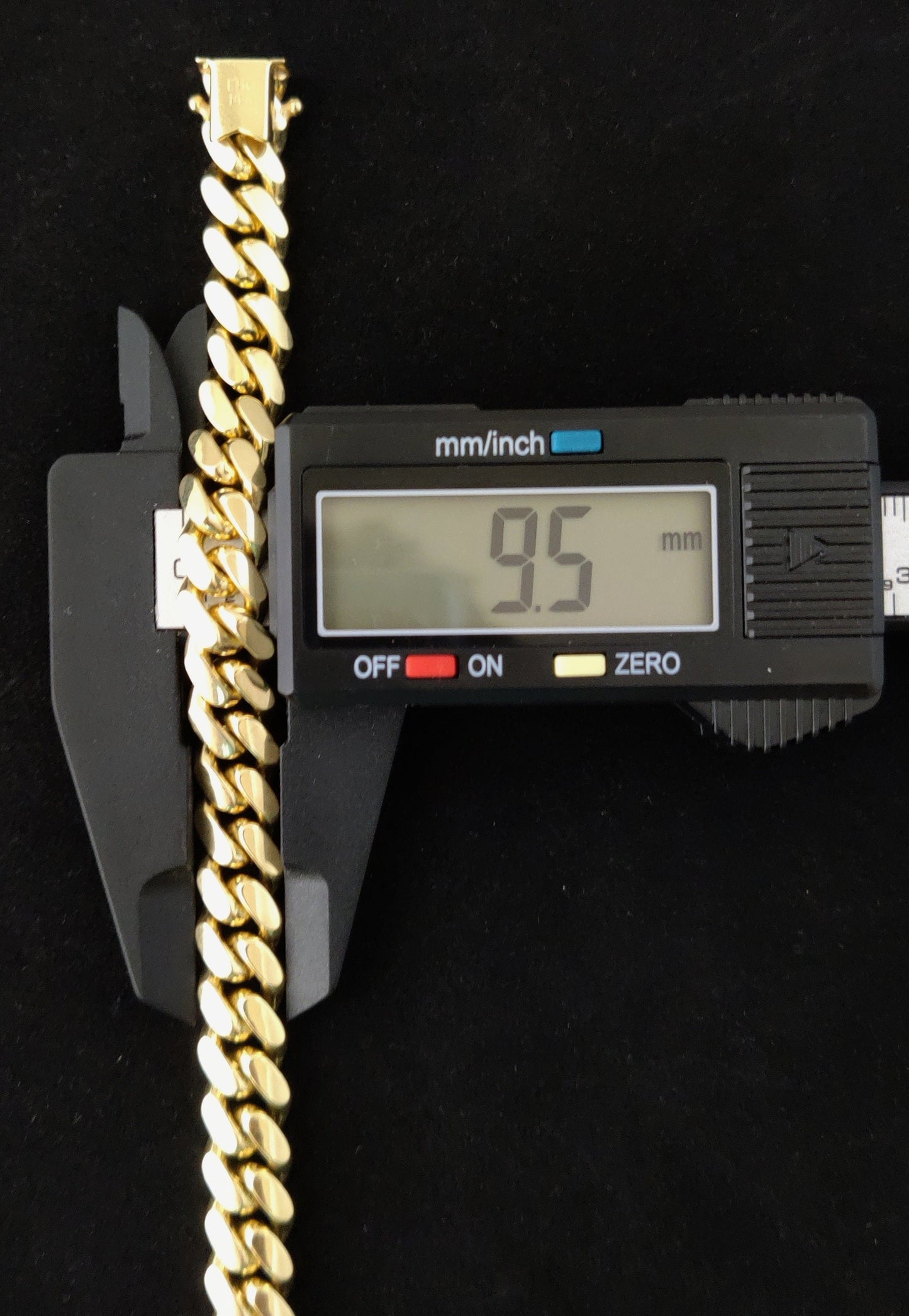 FULLY SOLID 14k Real Gold 9.5MM Miami Cuban Chain Bracelet Box Clasp Lock, Real 14K Yellow Gold,14k Gold Bracelet, 14k gold miami cuban