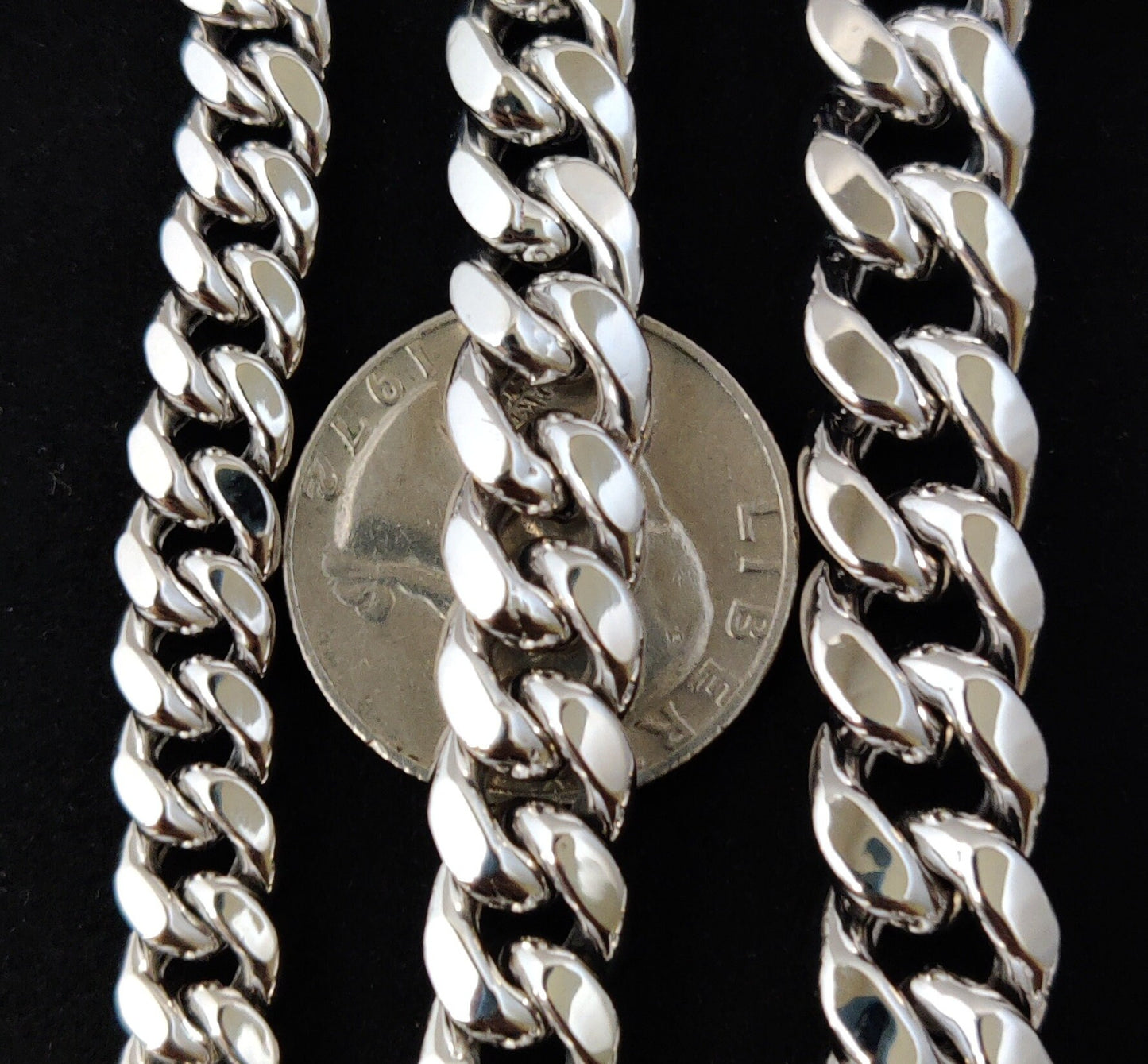 Miami Cuban Chain Bracelet Real 10K Whıte Gold, 10k Whıte Gold, Men and Women,10K Gold Chain,10k Real Gold Miami Cuban