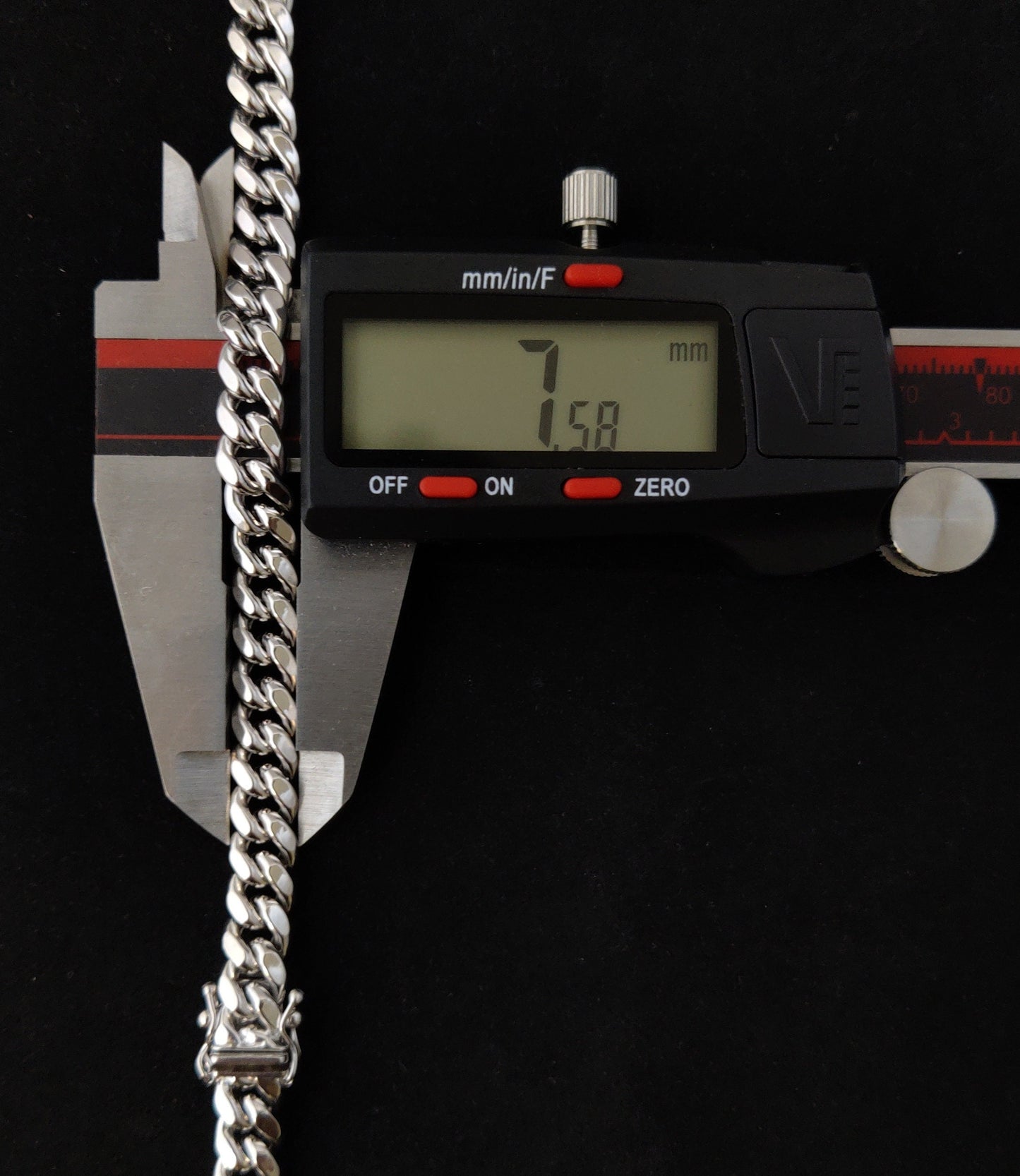 10k Real White Gold Miami Cuban Link Chain Necklace,3mm-9.4mm 10K White Gold, Man Gold Chain,Ladies Gold Chain, White Miami Cuban