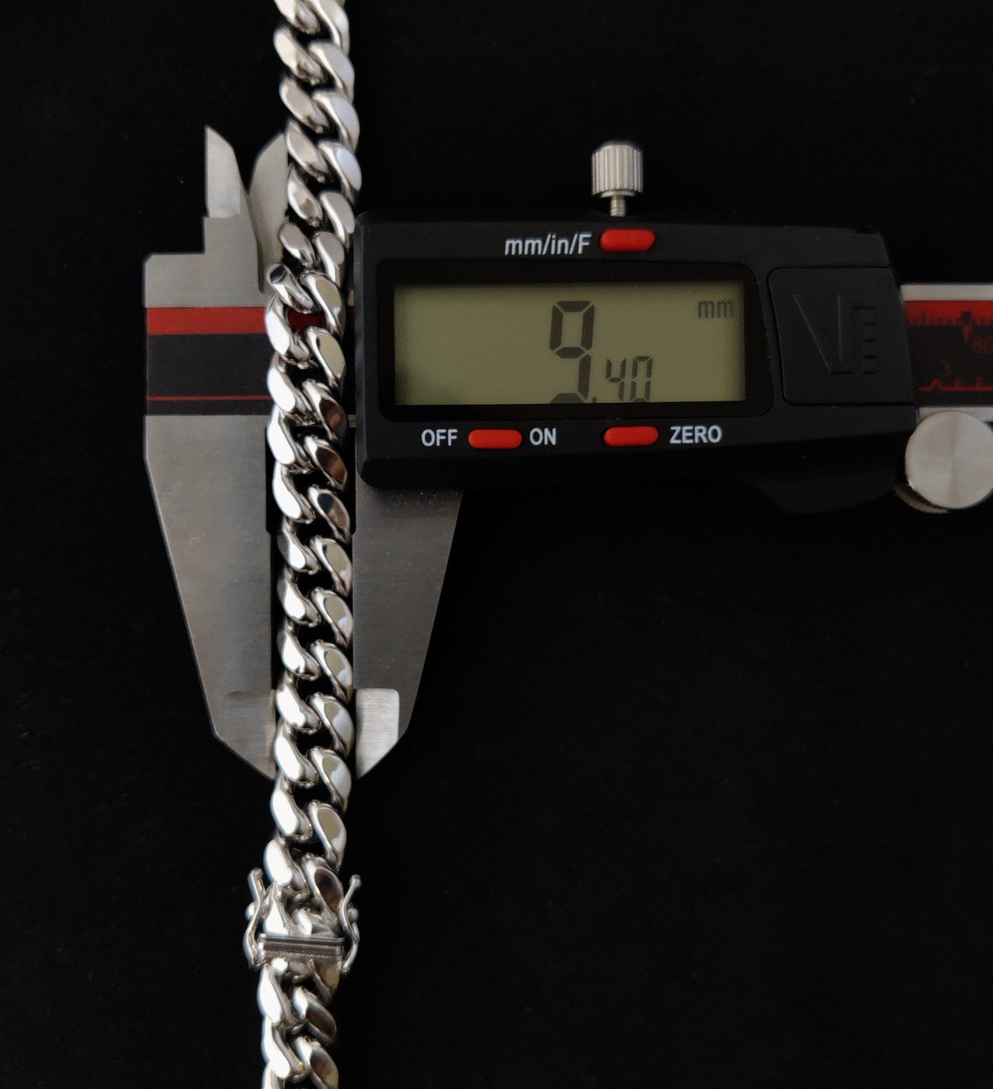 10k Real White Gold Miami Cuban Link Chain Necklace,3mm-9.4mm 10K White Gold, Man Gold Chain,Ladies Gold Chain, White Miami Cuban