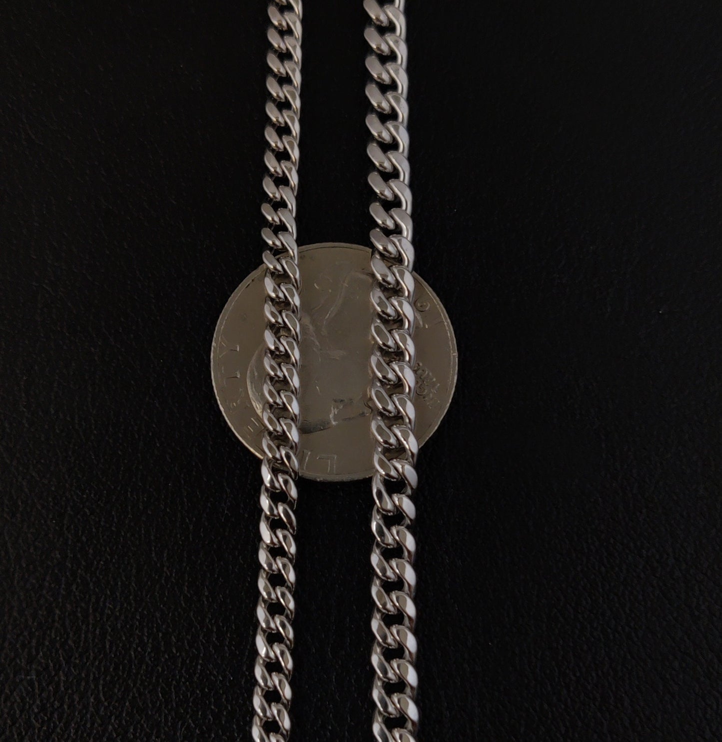10K White Gold Miami Cuban Link Chain Necklace, Real White Gold Cuban Chain, 3.8mm 4.5mm Gold Necklace for Men Women, White Gold Miami Cuban
