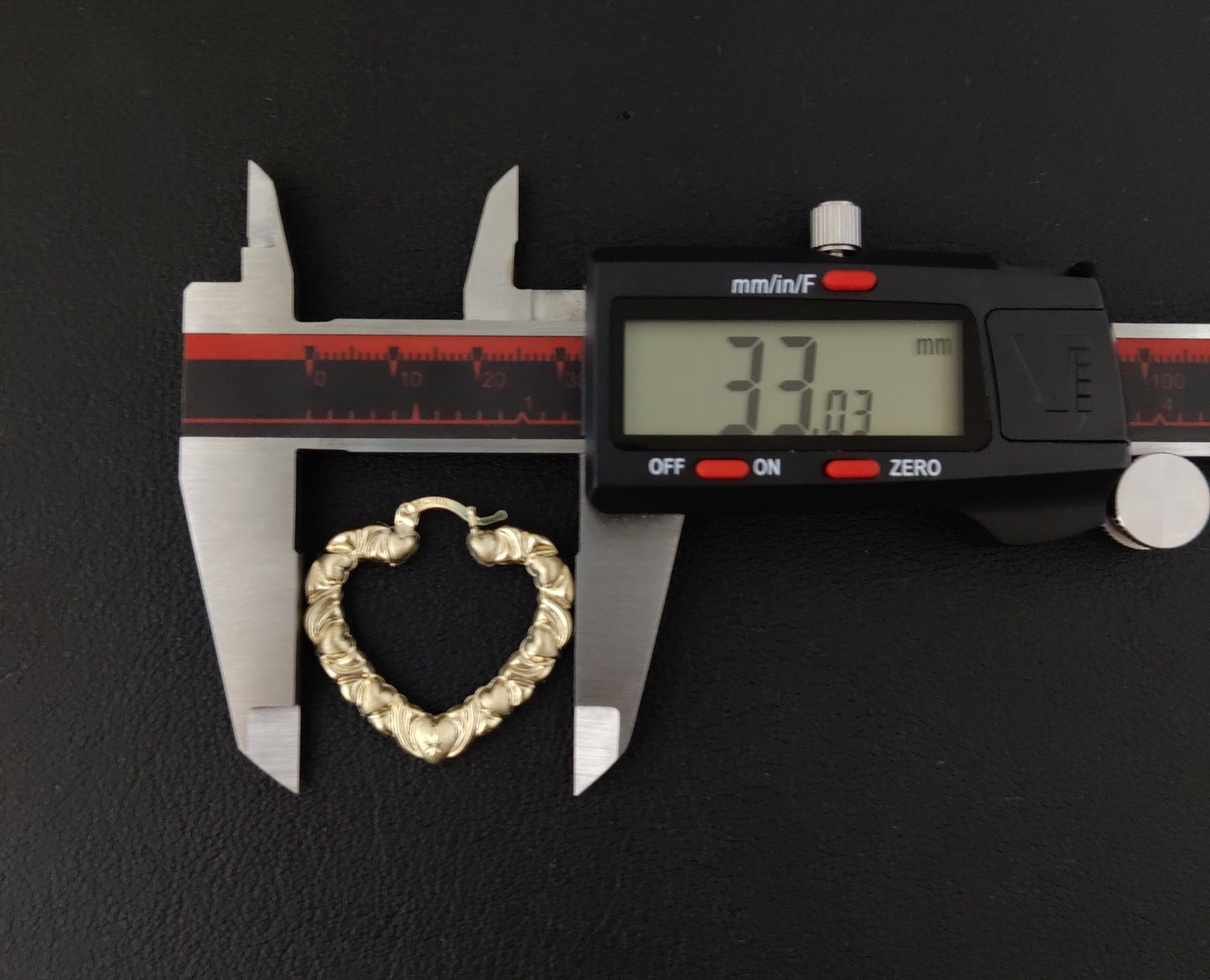 10k Real Solid Yellow Gold Textured Heart Hoop Earrings,High Quality Heart Shape,33mm-76mm Gold Hoop Earrings,Women Earrings