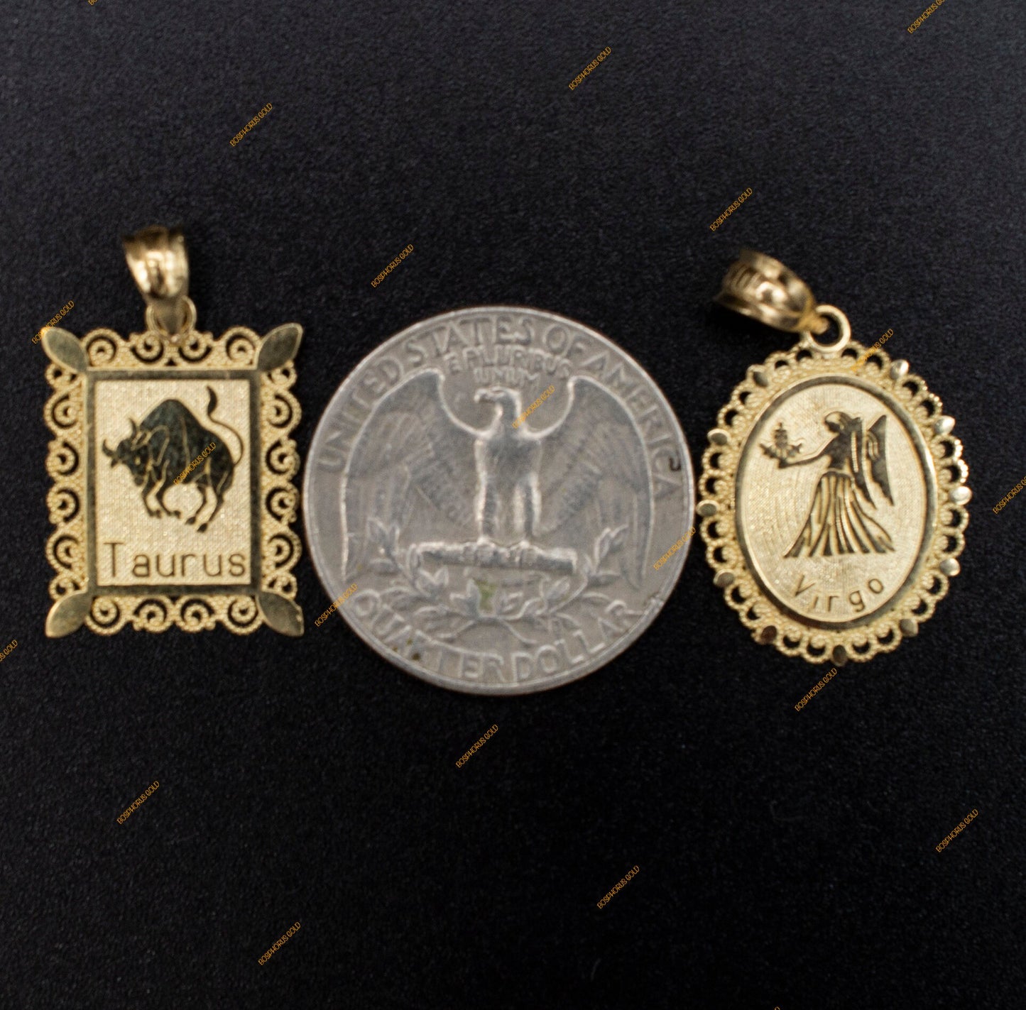 10k Real Solid Gold Zodiac Necklace, with 10k 1.3mm Solid Gold Cable Chain Necklace , Zodiac Pendant, Zodiac Pendant gift