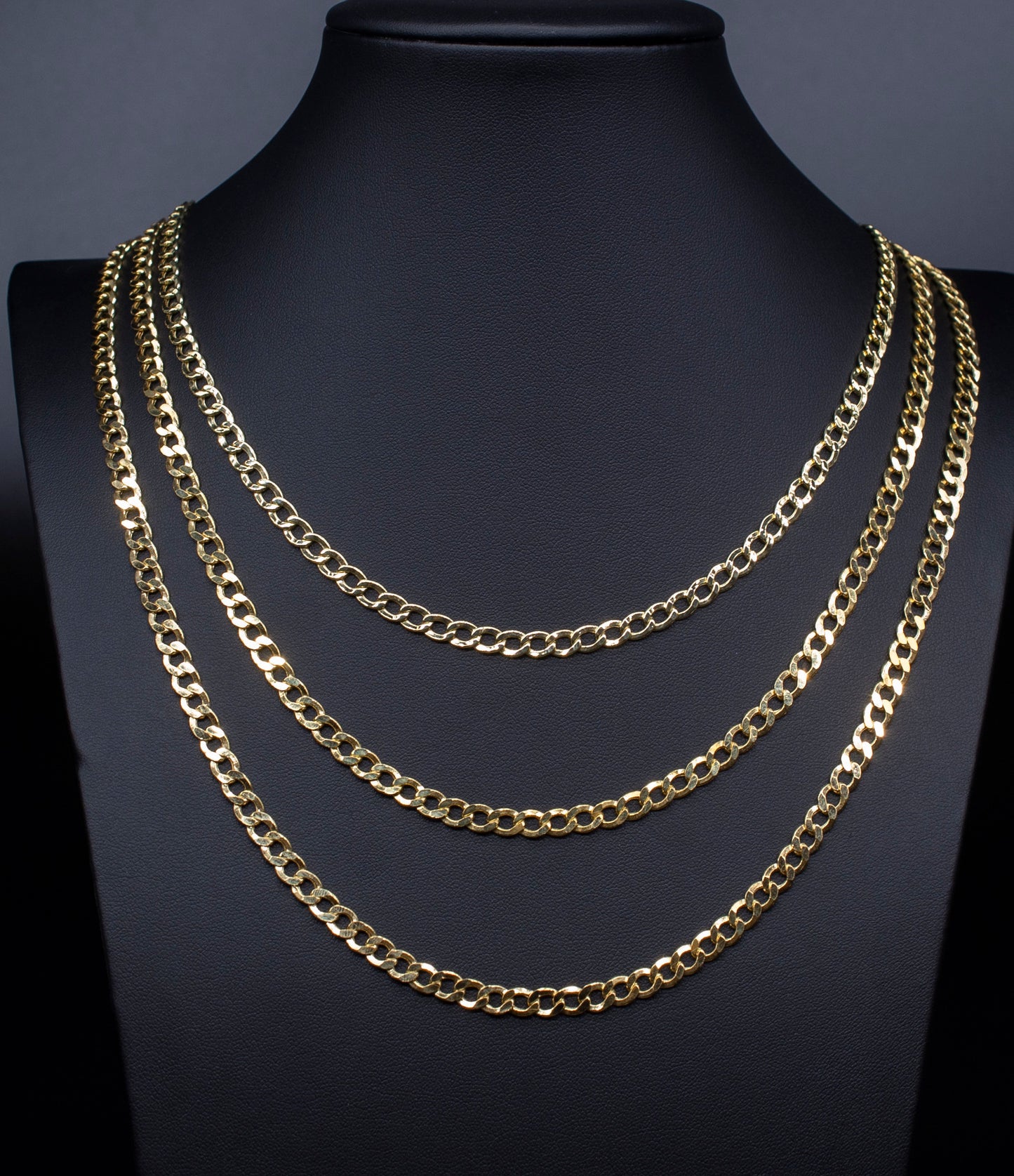 5 MM 10K Real Yellow Gold Cuban Link Chain, Gold Chain Necklace Man and Woman