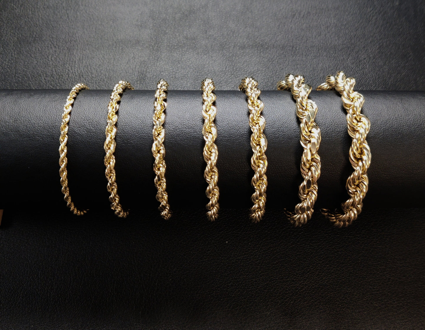 14K Gold Rope Chain Gold Rope Chain Bracelet 3mm, 4mm, 6mm, 8mm 14K Gold Rope Chain, 14K Gold Chain, Men, Women