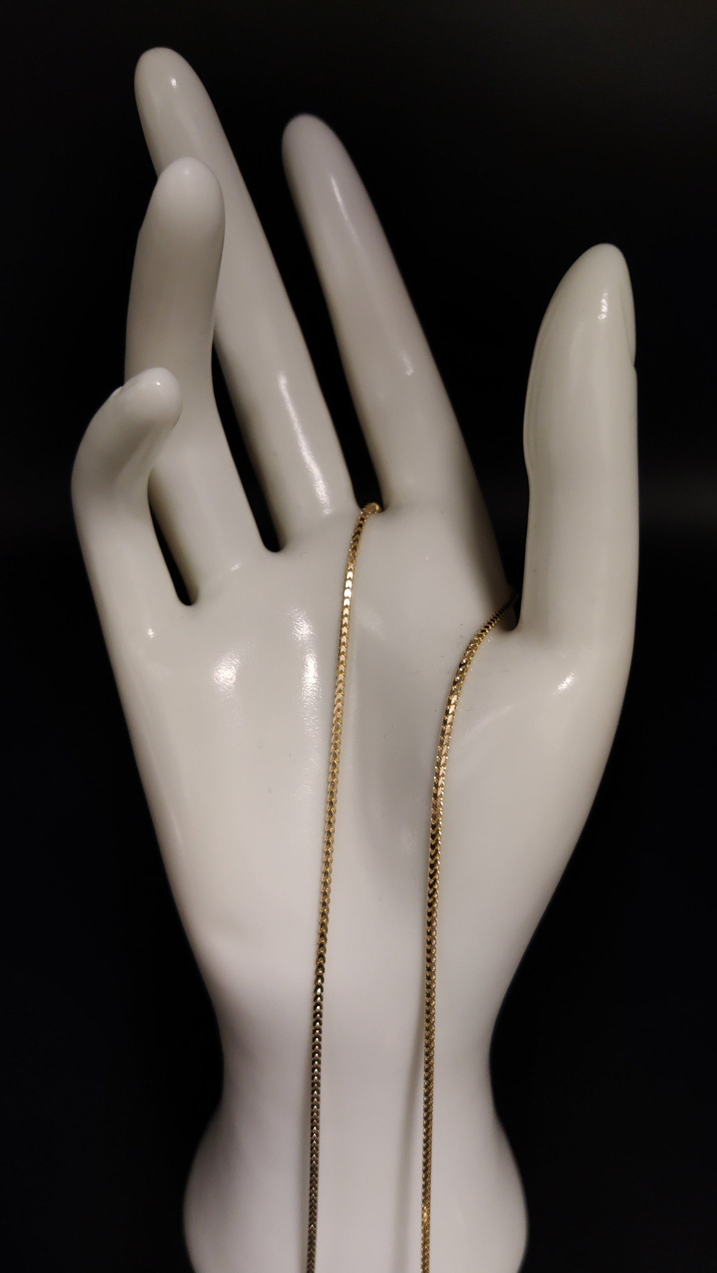 14K Real SOLID Gold Franco Chain Dainty Necklace , 16"-24" inch, 1mm - 1.6mm Real 14K Yellow Gold Franco Chain,14k Solid Gold Franco Chain