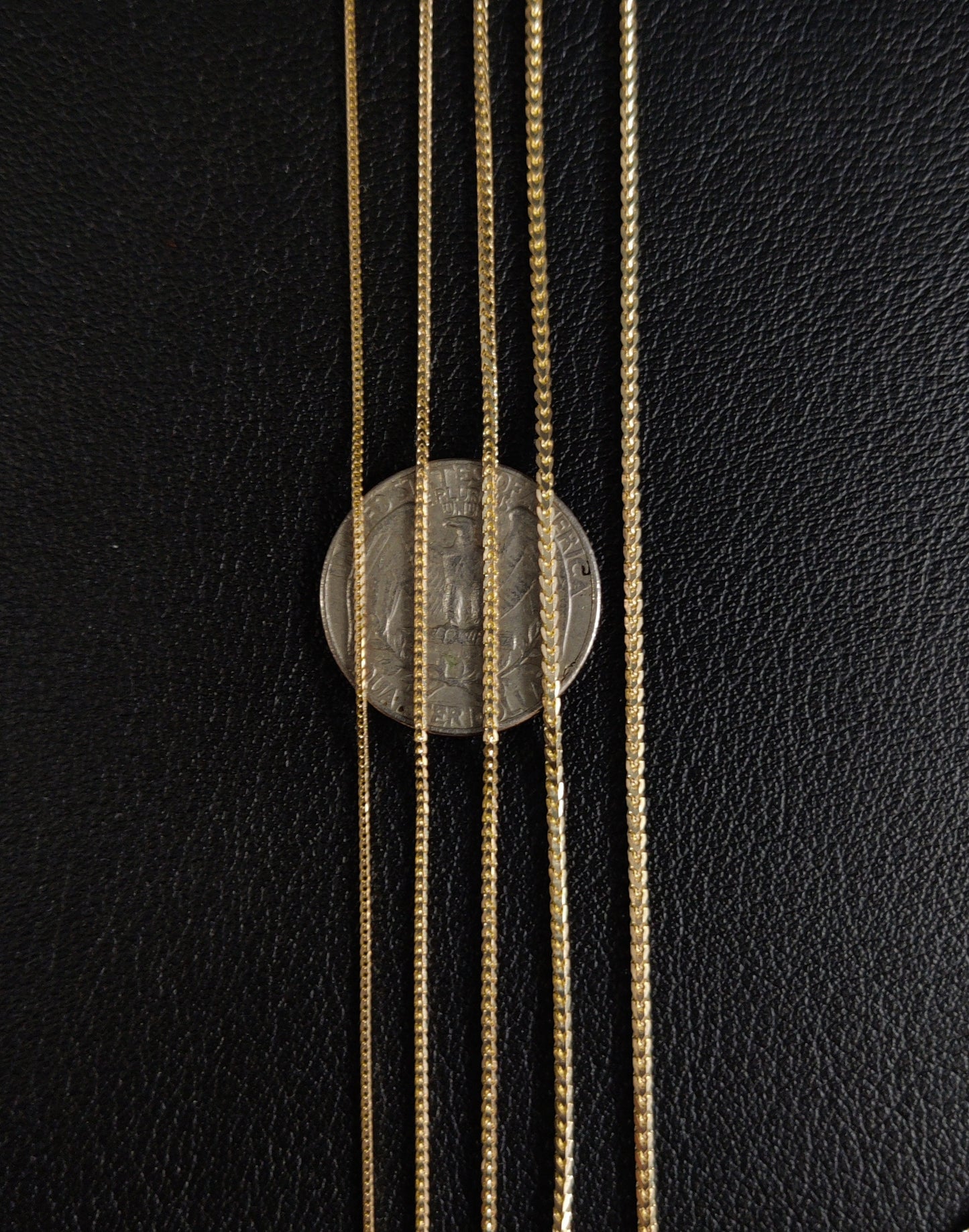 14K Real SOLID Gold Franco Chain Dainty Necklace , 16"-24" inch, 1mm - 1.6mm Real 14K Yellow Gold Franco Chain,14k Solid Gold Franco Chain