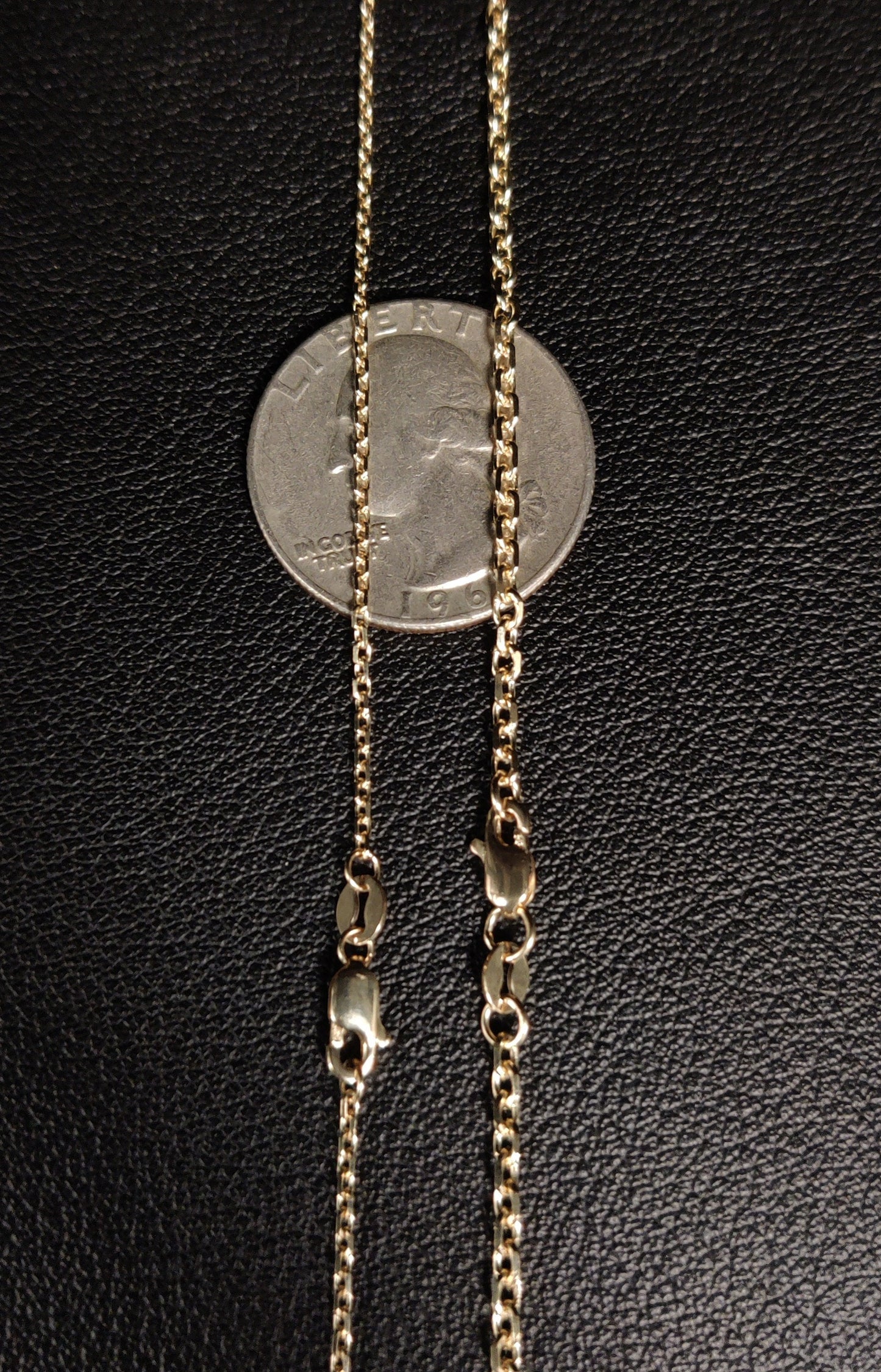 Solid 14K Yellow Gold Diamond Cut Cable Link Chain Necklace, Yellow Gold Rolo Cable Chain ,Men Women Gold Rolo Chain Real 14k Gold