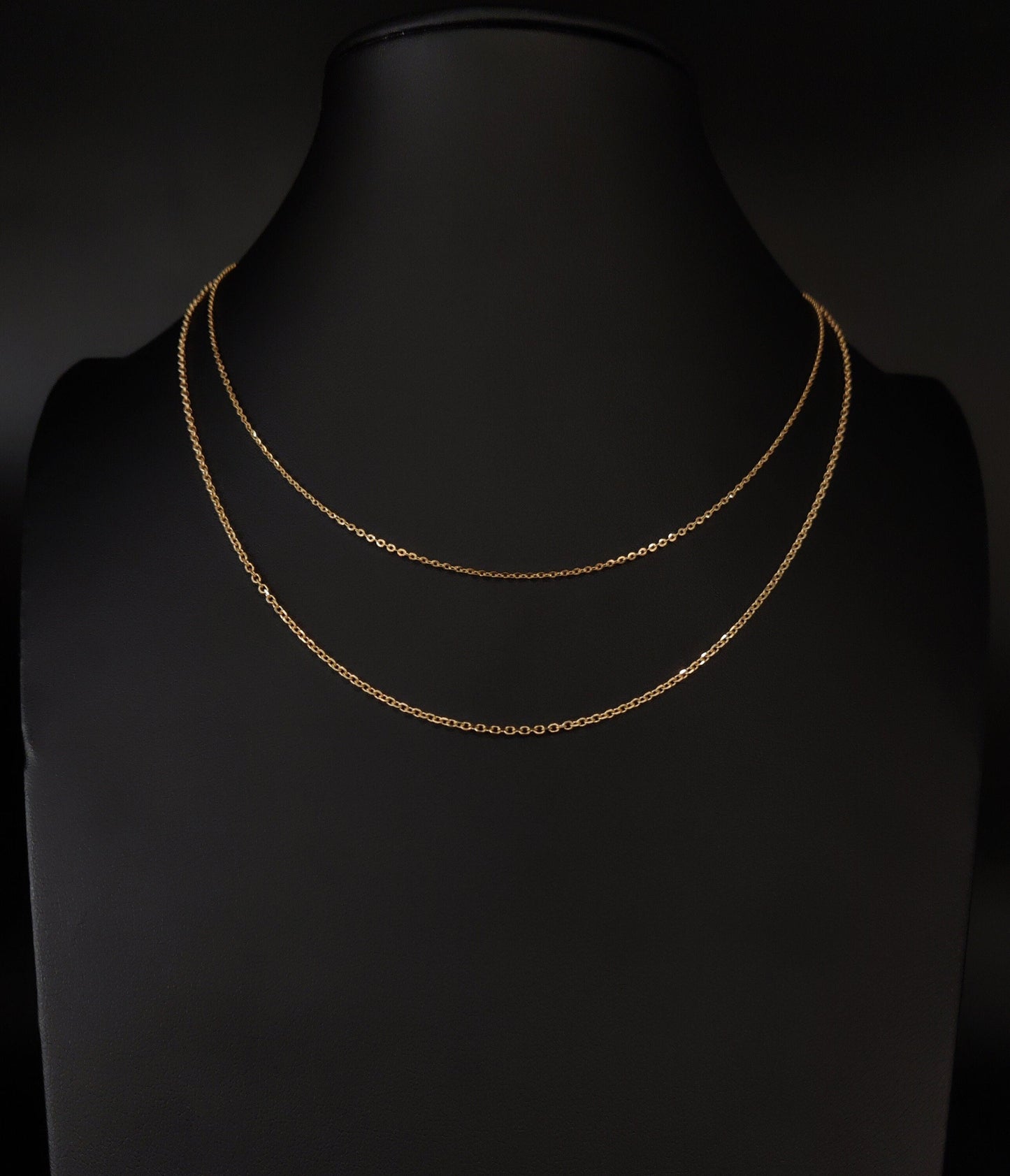 Solid 14K Yellow Gold Diamond Cut Cable Link Chain Necklace, Yellow Gold Rolo Cable Chain ,Men Women Gold Rolo Chain Real 14k Gold