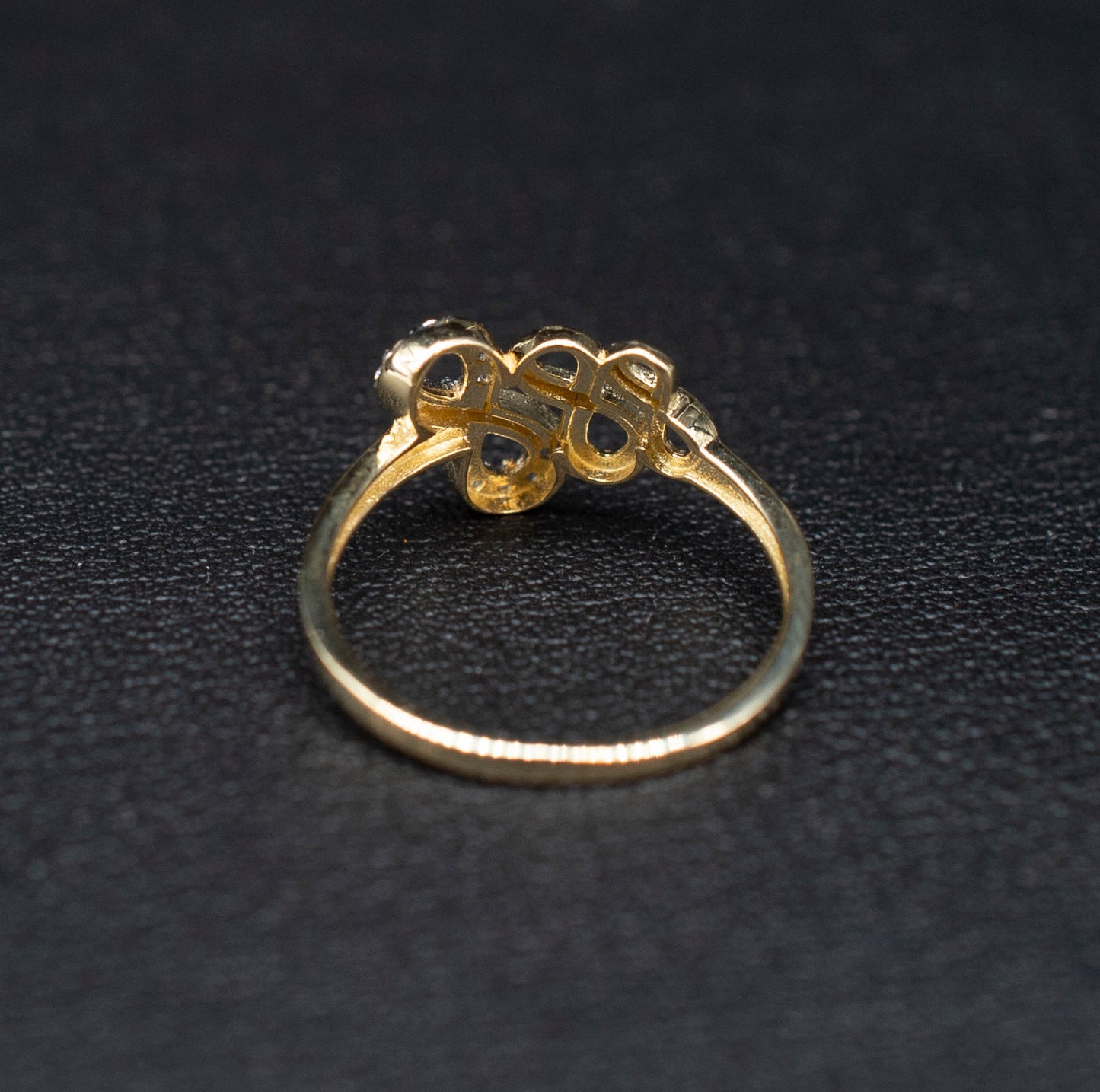 14k Real Solid Yellow Gold Infinity Ring, 14k Solid Gold Women Dainty Ring, Infinity Symbol Gemstone Gold Ring for Women, Gift