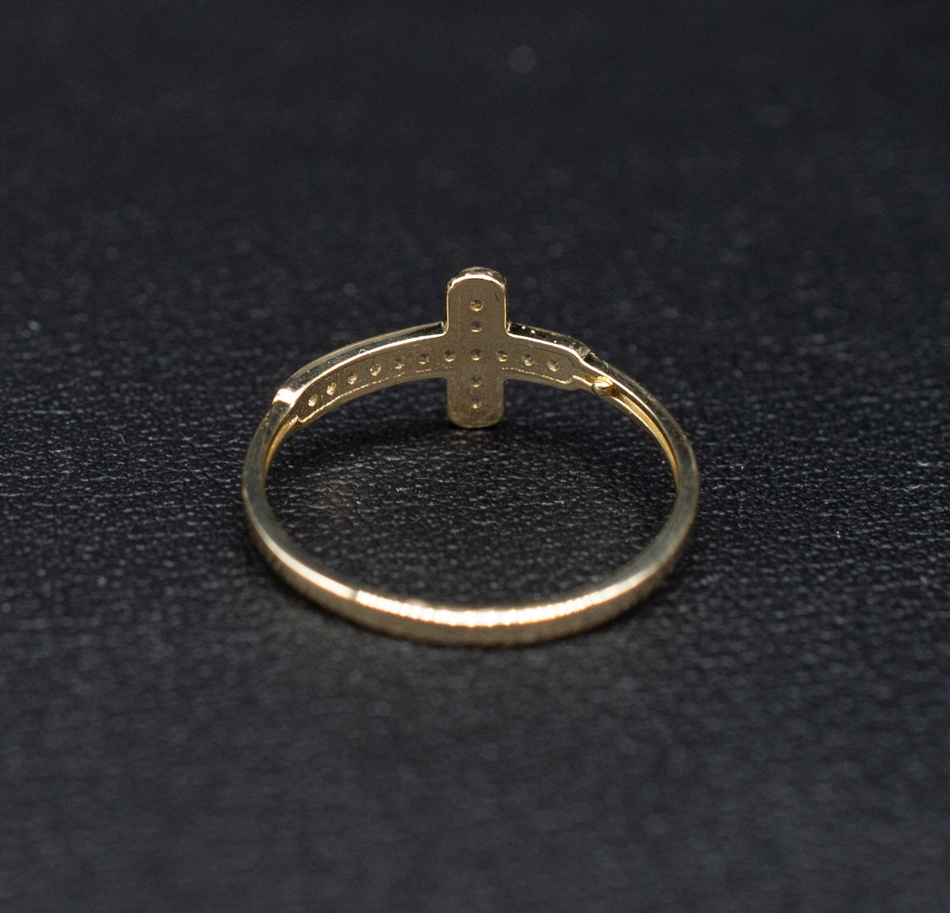 10k Real Solid Yellow Gold Cross Ring, 10k Solid Gold Women Ring, Cross Gemstone Gold Ring for Women, Gift, Gold Ring, Minimalist ring