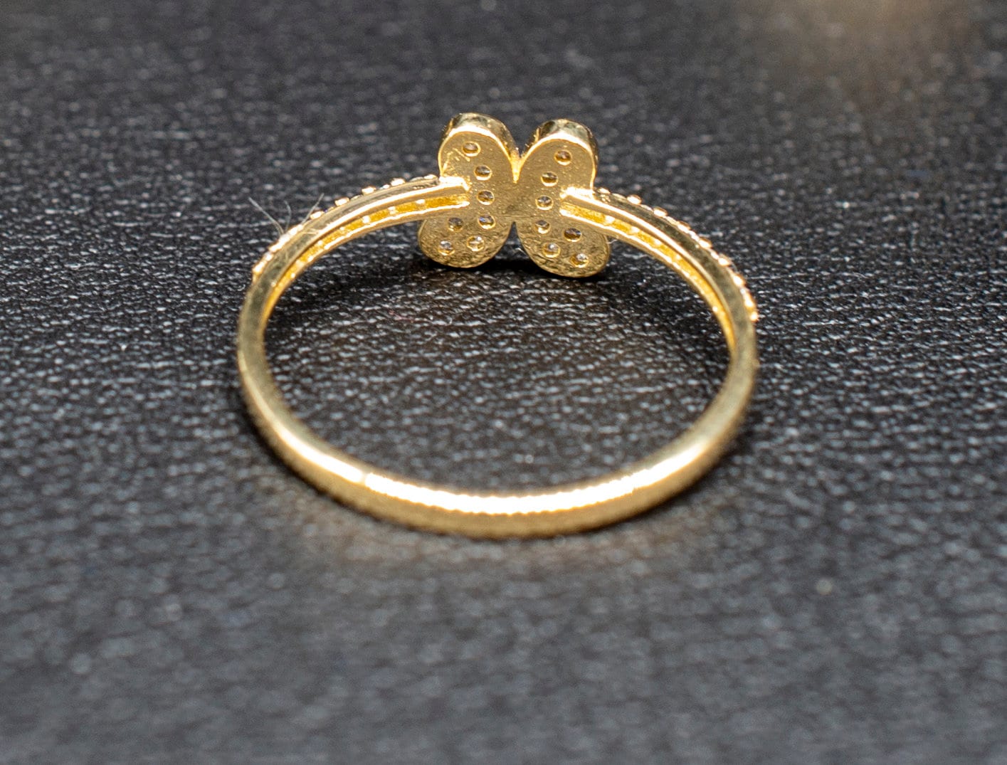 14k Real Solid Yellow Gold Butterfly Ring, 14k Solid Gold Women Dainty Ring, Butter Symbol Gemstone Gold Ring for Women, Gift, Gold Ring