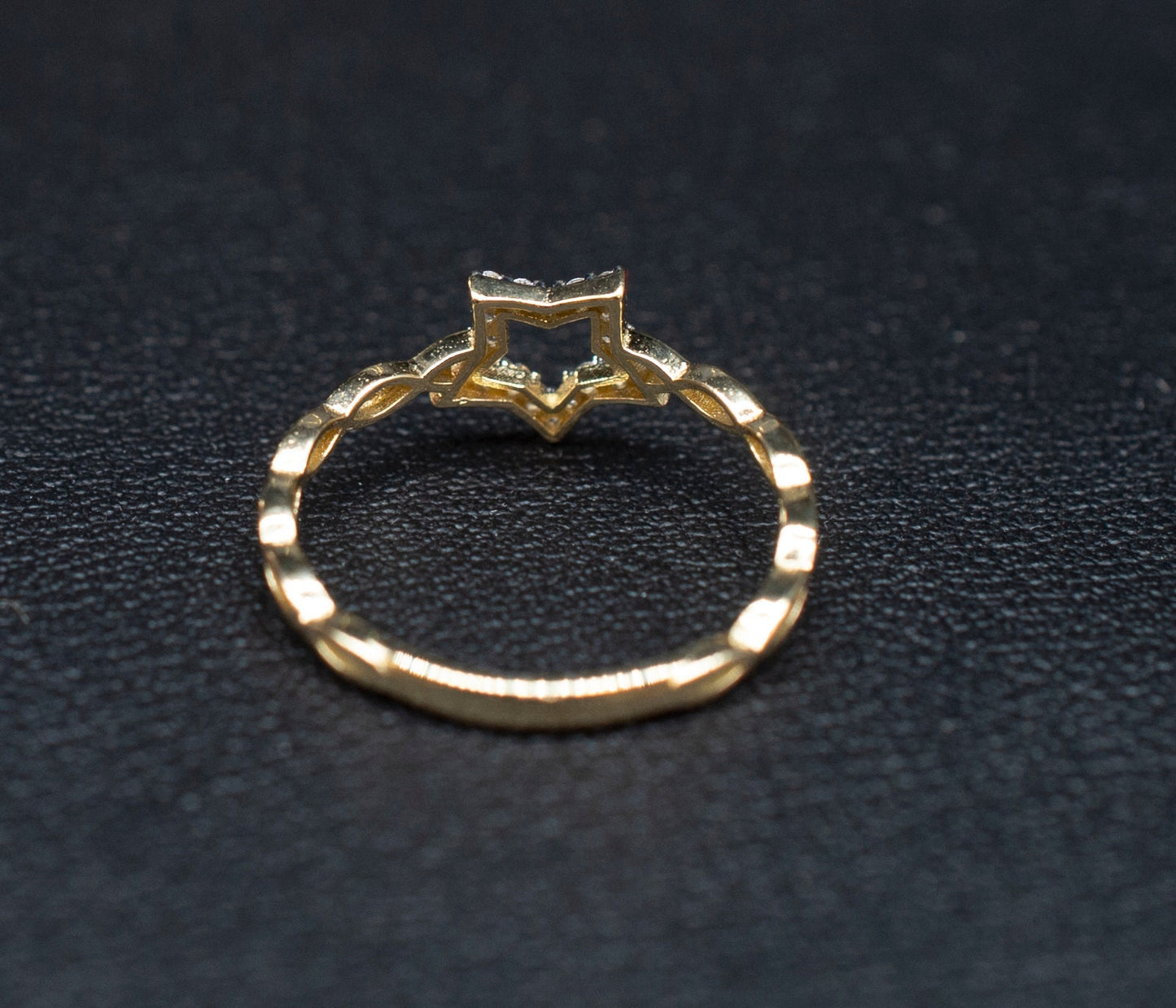 14k Real Solid Yellow Gold Star Ring, 14k Solid Gold Women Dainty Ring, Star Symbol Gemstone Gold Ring for Women, Gift, Gold Ring