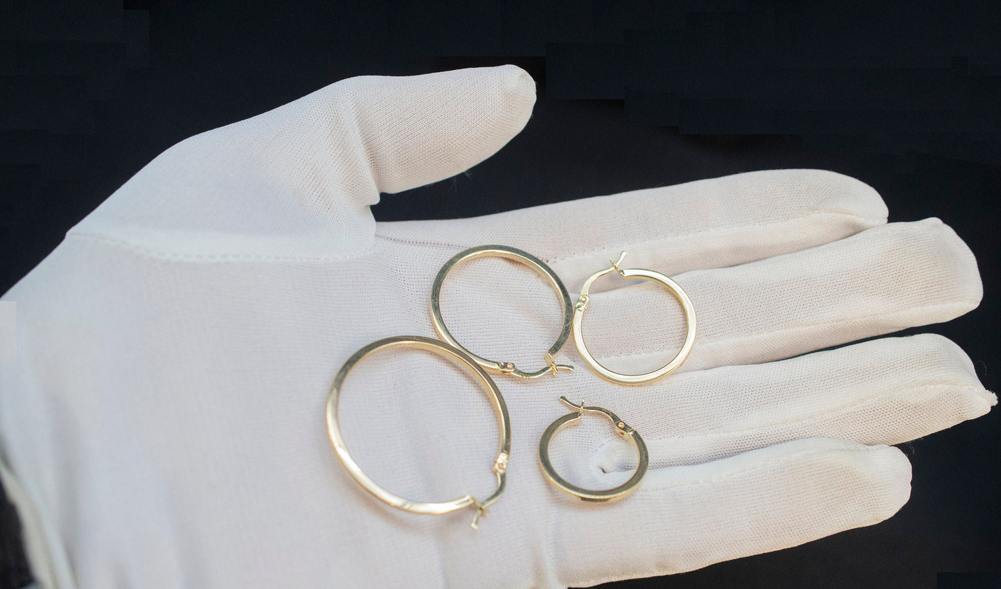 14k Real Solid Yellow Gold Hoop Earrings, High Quality Gold Hoop Earrings,14k Square Tube Hoop Earrings, 20mm-44mm Women Earrings