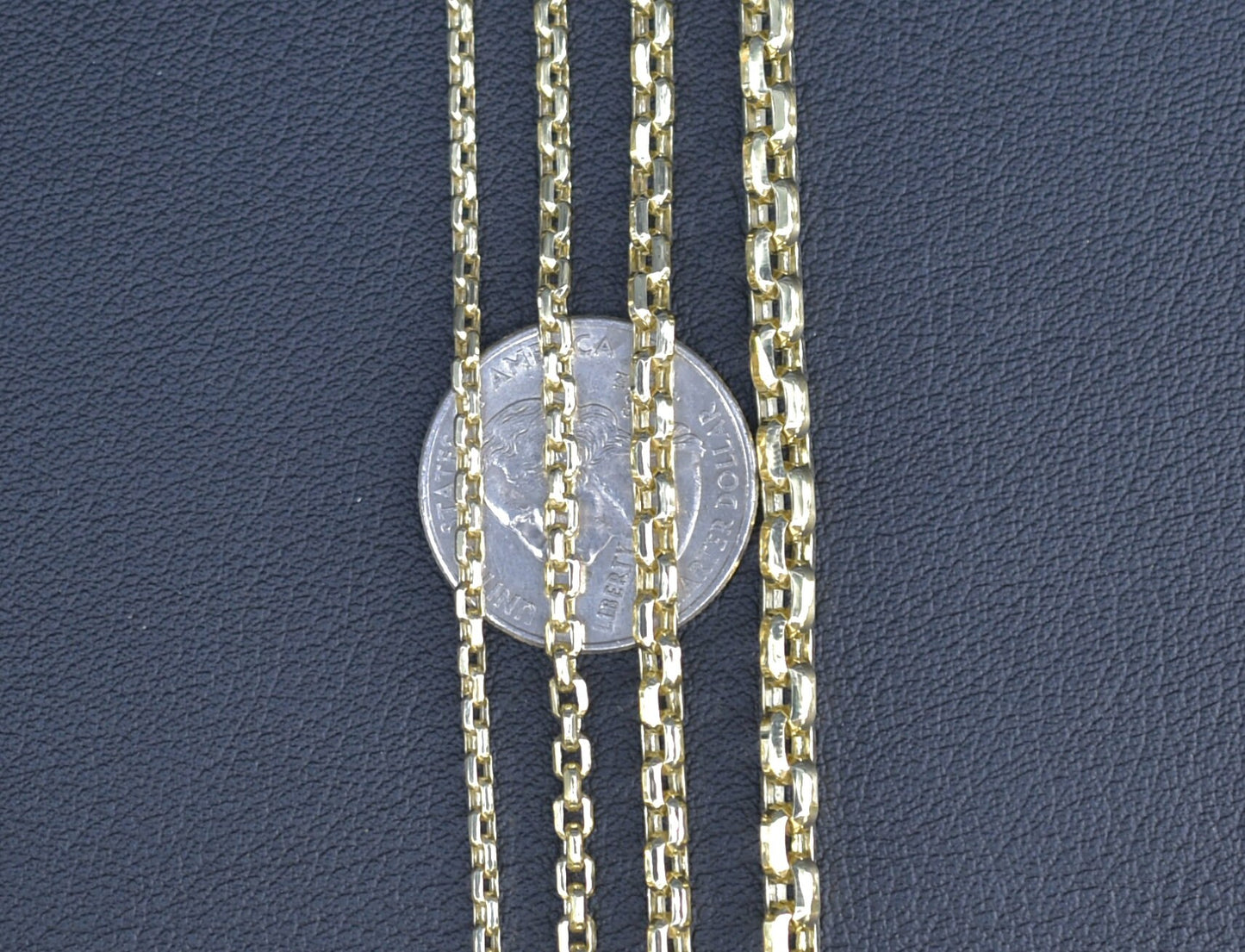 Solid 10K Real Gold Rolo Chain, 10k Diamond Cut Round Rolo Chain, 10k Rolo Necklace, 10k Chunky Round Box Chain, Women and Men Chain