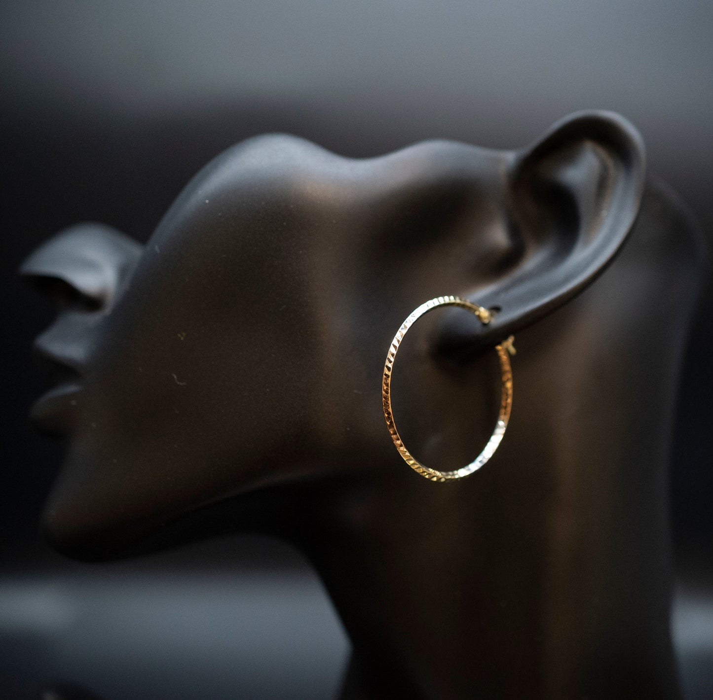14k Real Solid Gold Diamond Cut Tricolor Hoop Earrings, Tricolor Hoop High Quality Earrings, 14mm-44mm Gold Hoop Earrings,Women Earrings