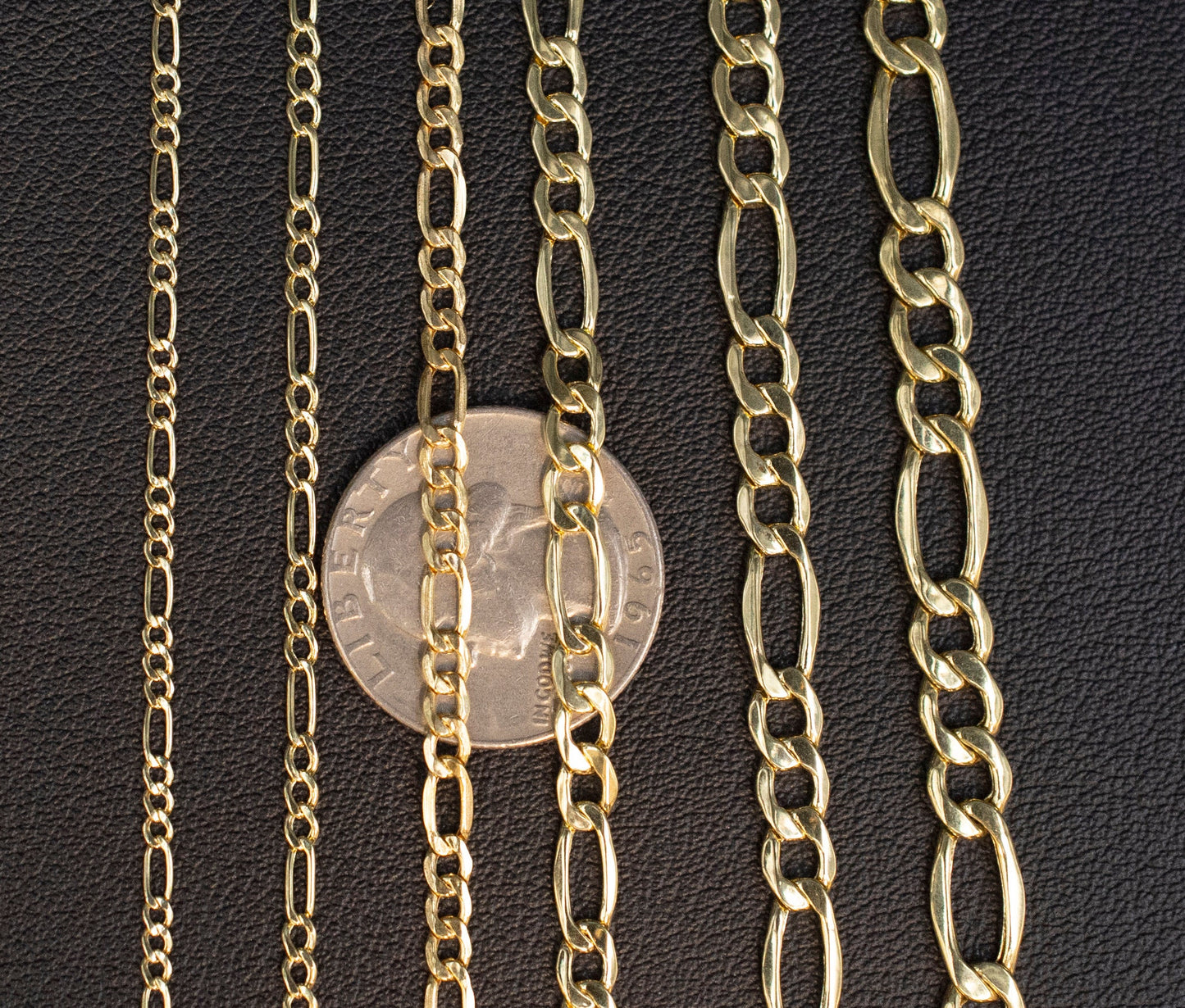 10K Yellow Gold Figaro Chain Necklace,2mm - 6.6mm 16" - 28" Inch, 10k Thick Link Chain, Real 10k Gold Chain, Gold Figaro Chain, Men Women