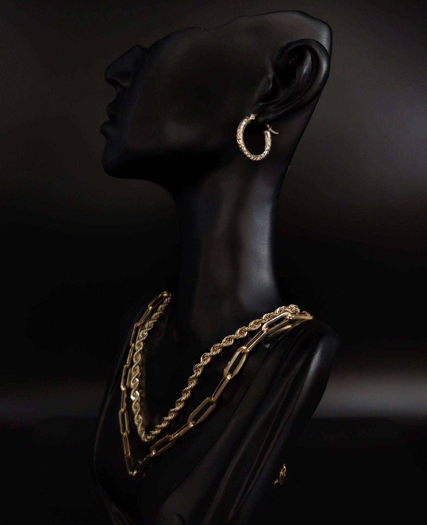 10k Real Yellow Gold Diamond Cut Hoop Earrings, 3mm Thickness, 10k Shinny Gold Round Hoop Earrings,Mother's Day Gift