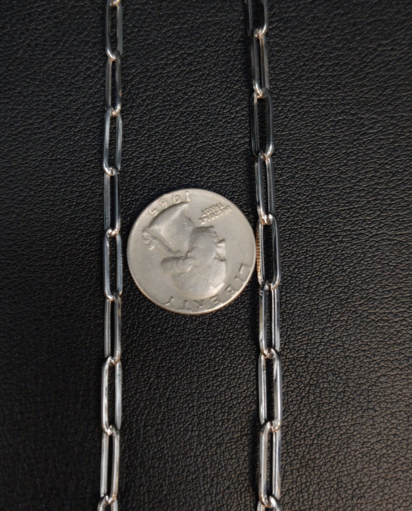 14k White Gold Fancy Paperclip Chain Necklace, 3.5mm,3.8mm, 4.5mm, 4.8mm and 6.5mm Women Paperclips Necklace ,Real 14k White Gold Paperclips