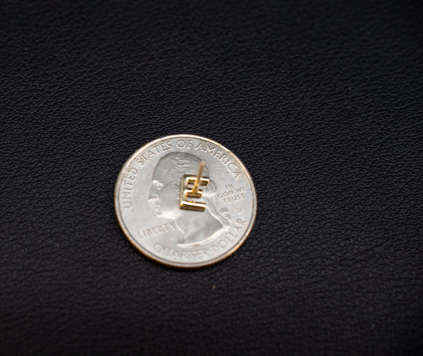 14K Gold Initial Diamond Earring , 14K Solid Gold Initial Real Diamond Earring ,White and Yellow Gold Diamond Women Earring