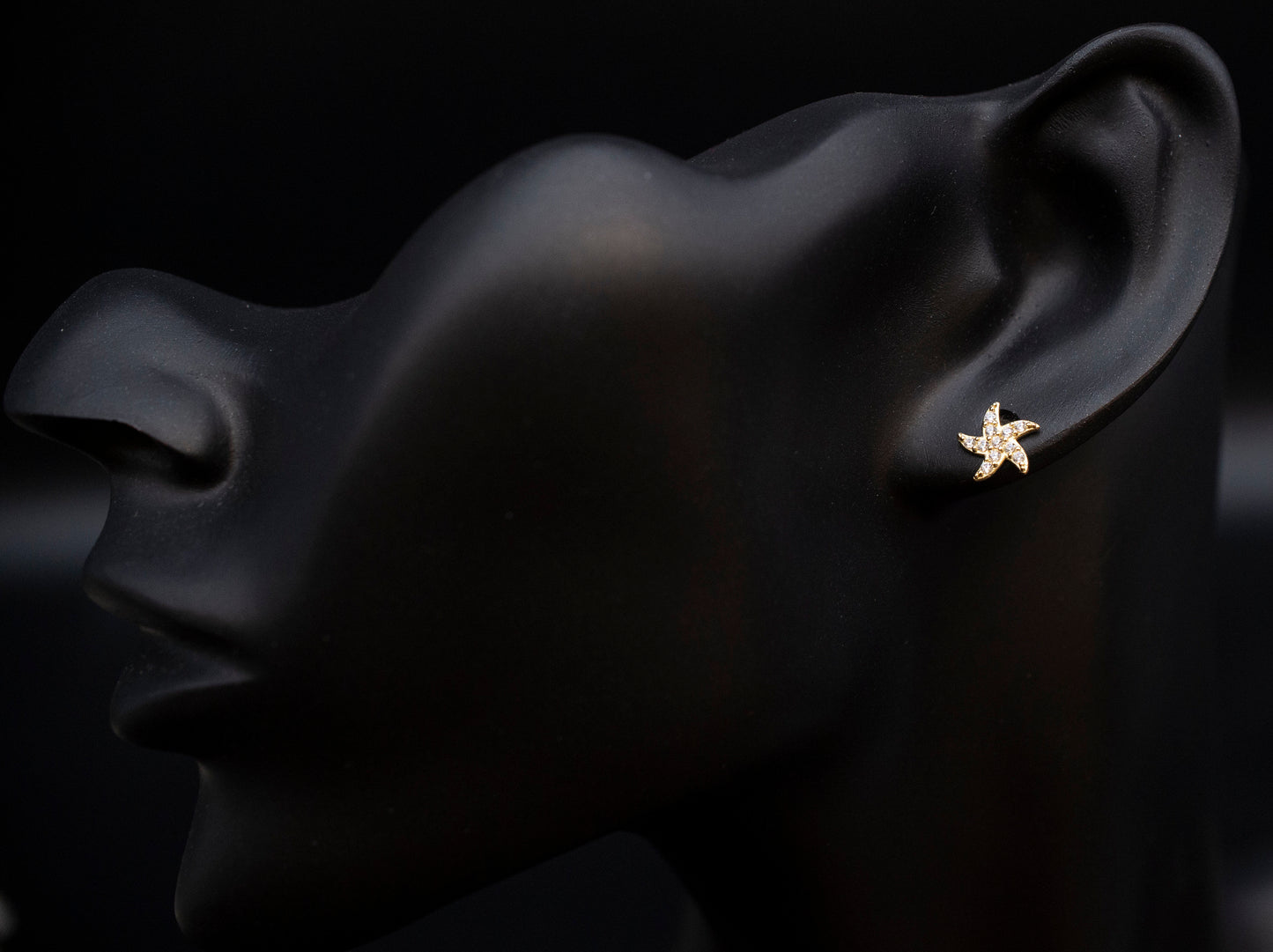 14K Real Gold Round Earring , 14K Solid Gold Square Earring ,14k Real Gold Starfish Gold Diamond Women Earring, 14k Gold Zirconia Earrings