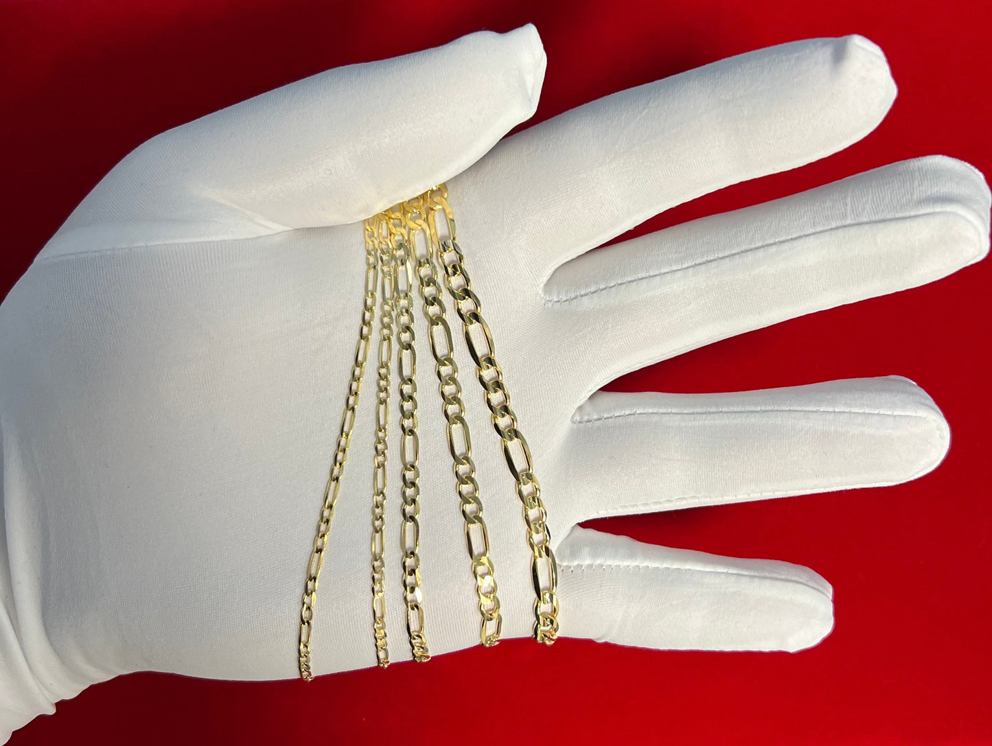 14K Yellow Gold SOLID Figaro Chain Necklace, 2.4mm, 5mm 16" - 28" Inch, 14k HEAVY Thick Link Chain, Real 14K SOLID Gold Chain, Men Women