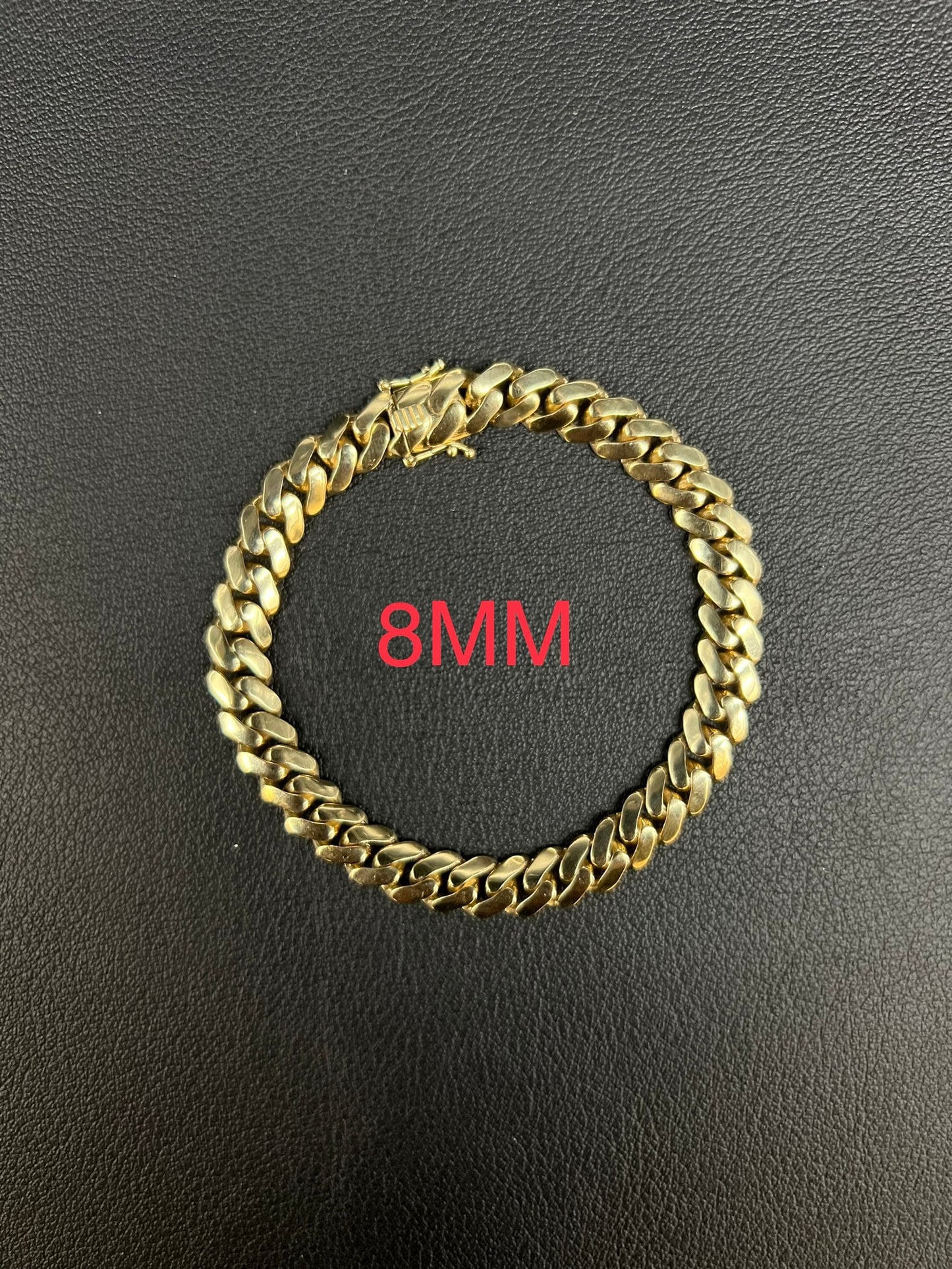 14k Yellow Gold Miami Cuban Chain Bracelet, Real 14K Yellow Gold Miami, Men and Women Bracelet, 14k Gold Bracelet, 14k Gold Miami cuban
